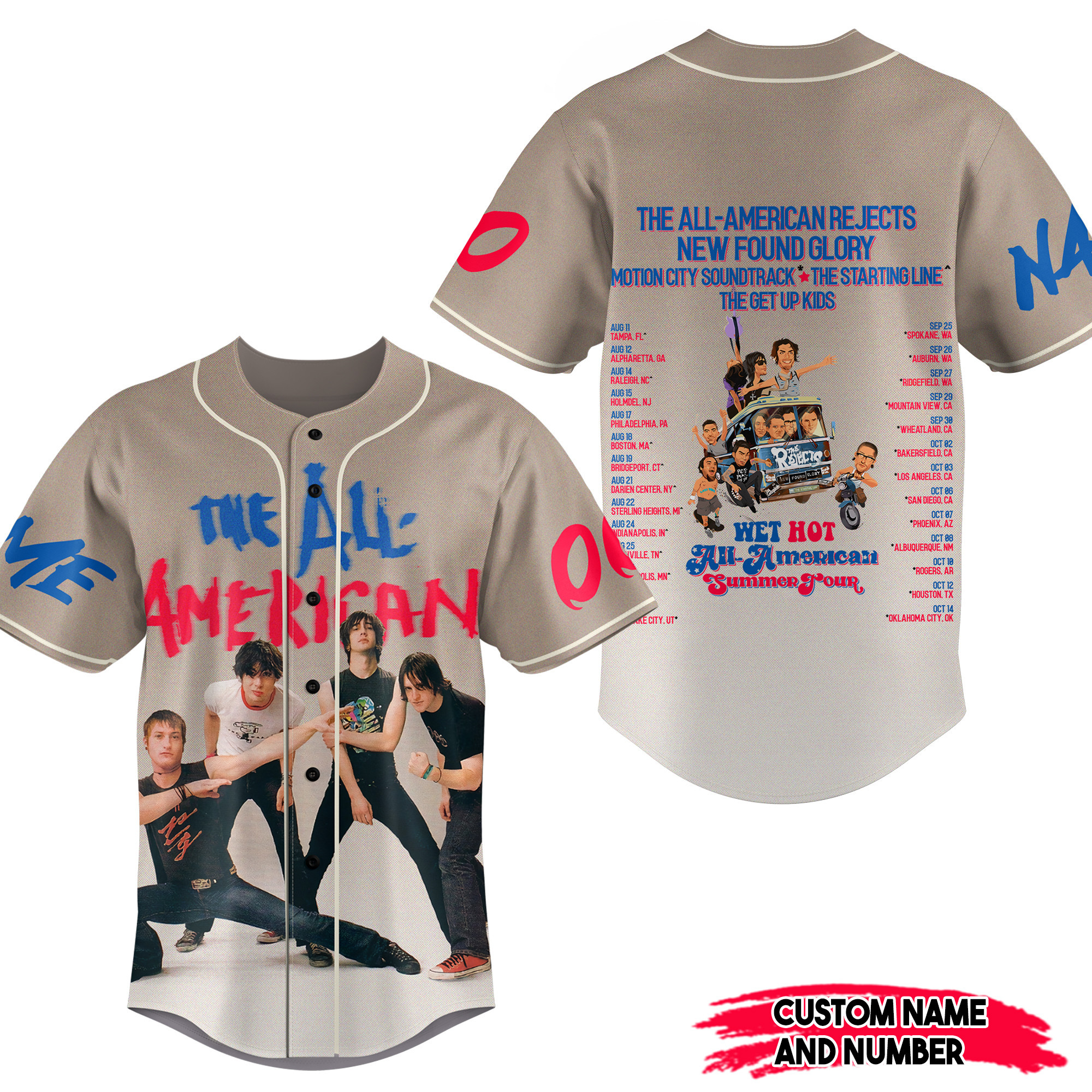 The All-American Rejects Baseball Jersey For Fans