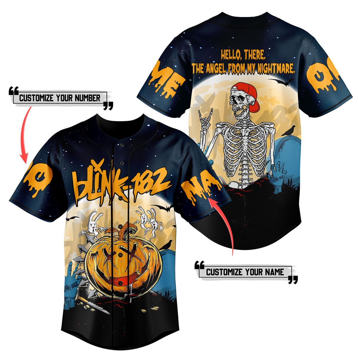 Blink 182Baseball Jersey For Fans