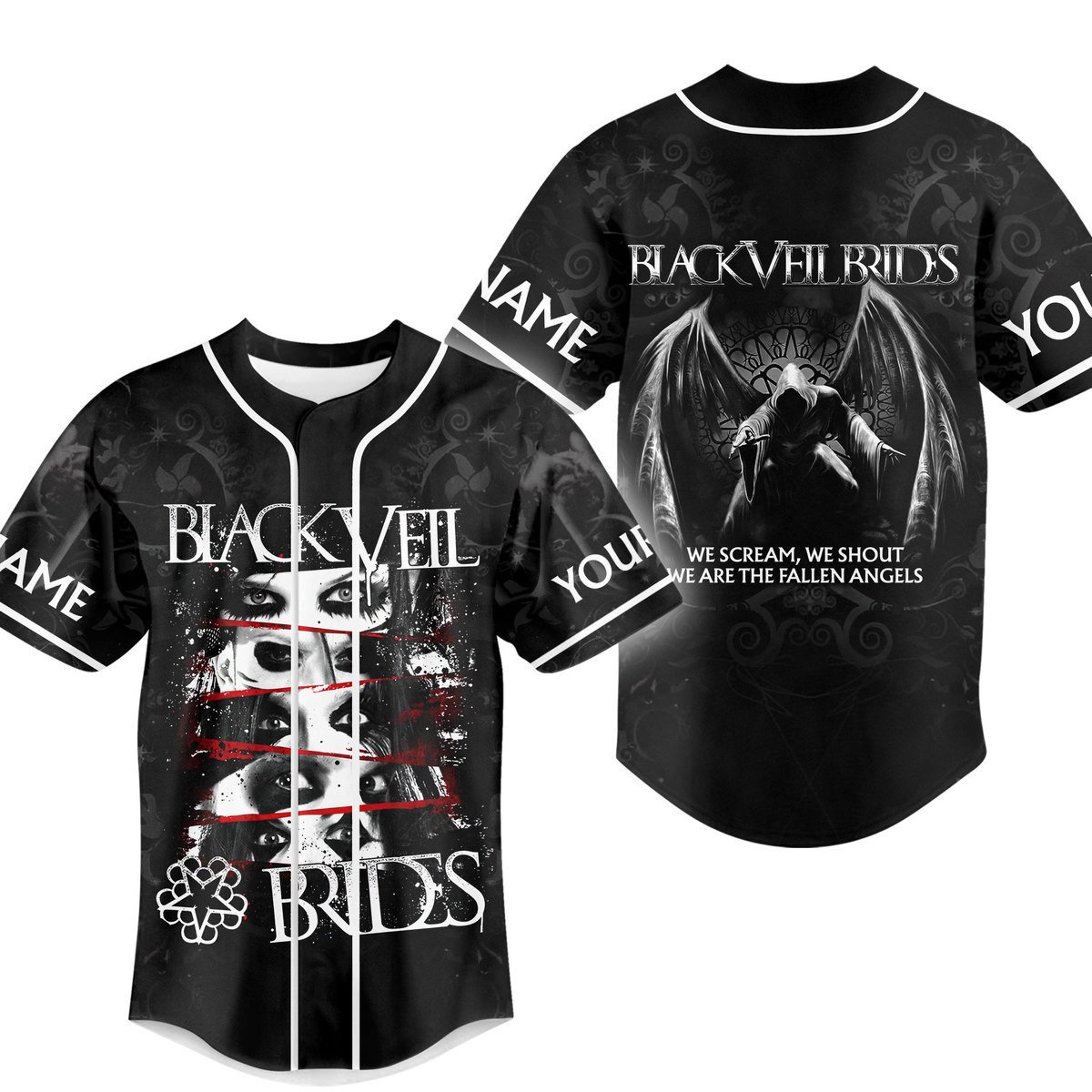Black Veil Brides Baseball Jersey For Fans