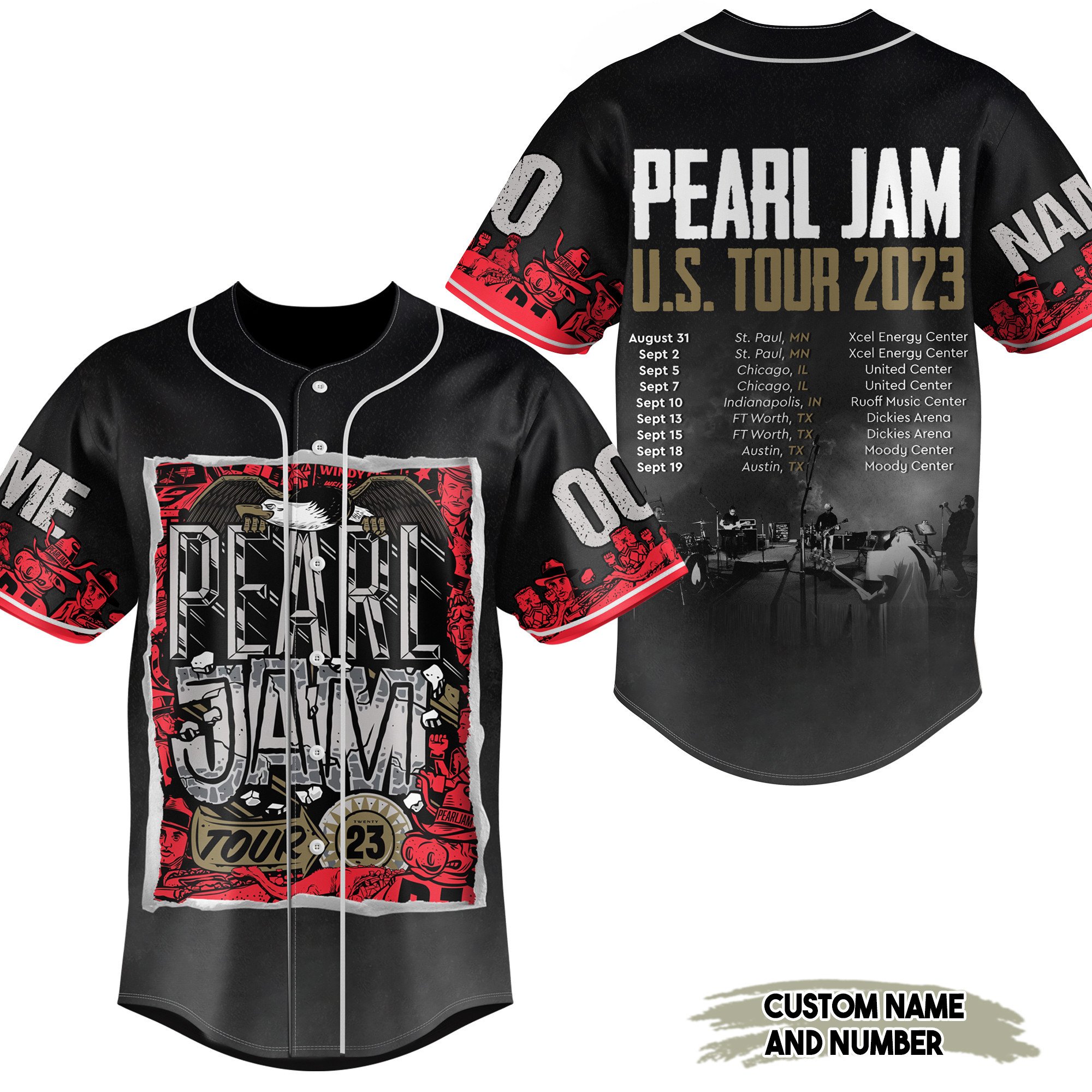 Pearl Jam Baseball Jersey For Fans