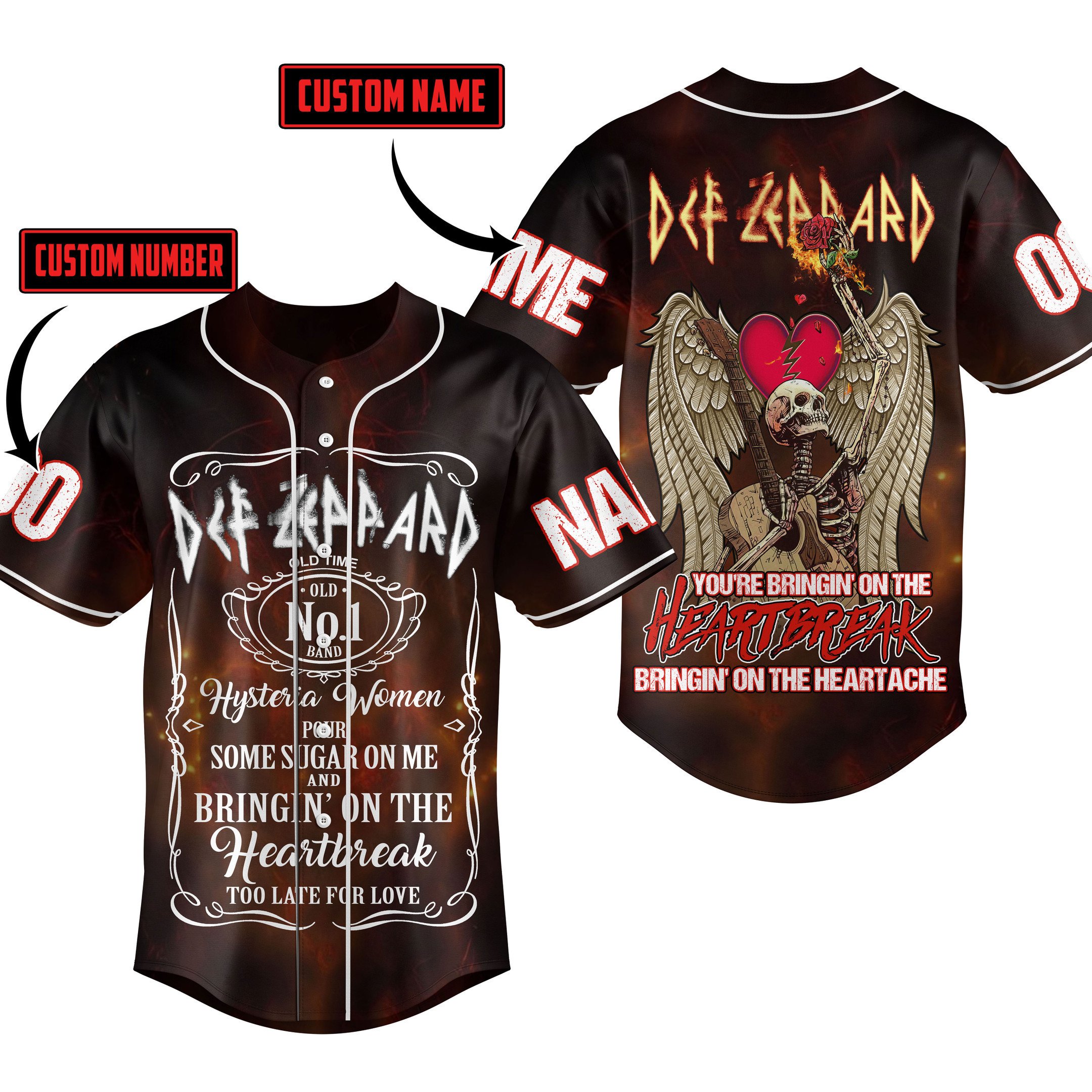 Def Leppard Baseball Jersey For Fans