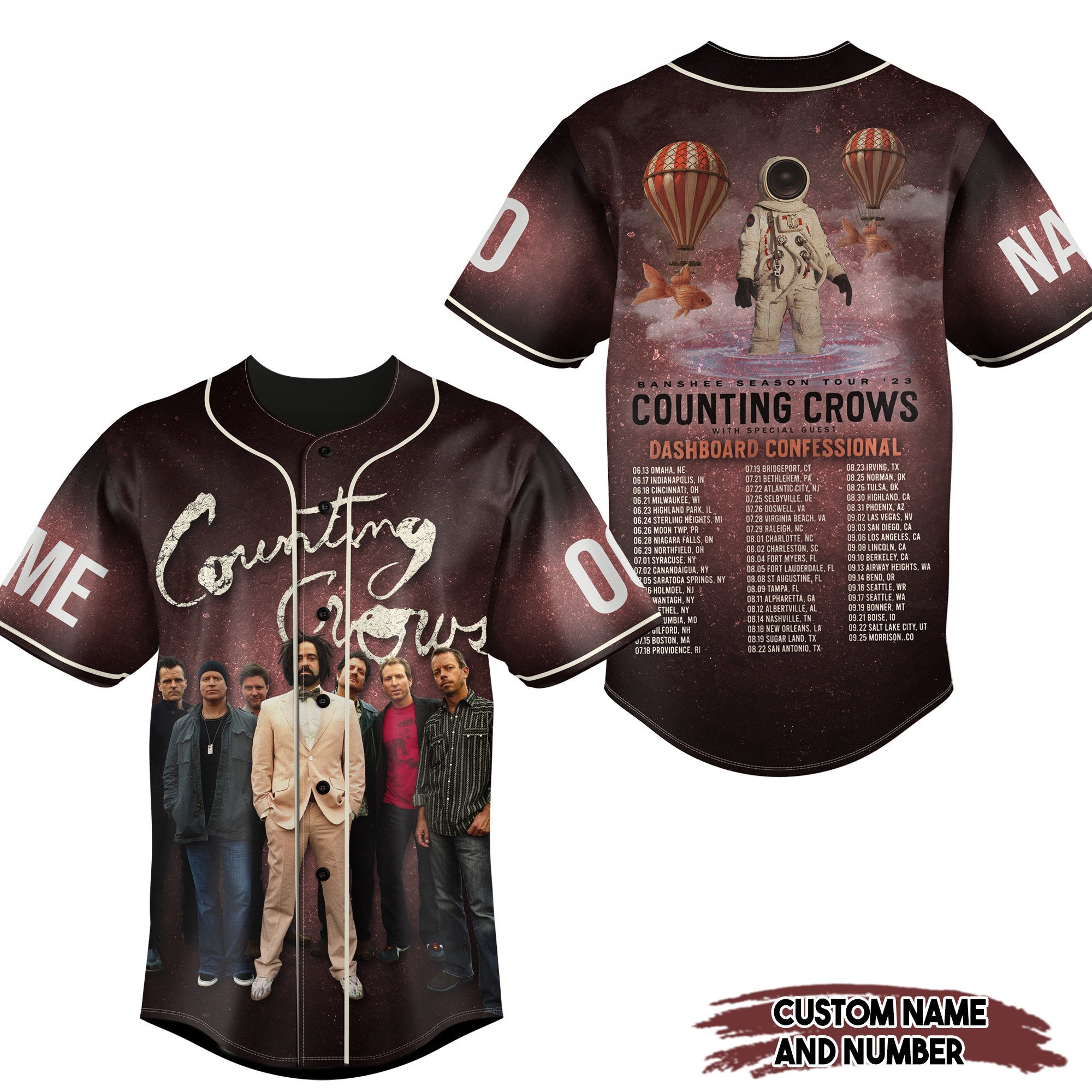 Counting Crows Baseball Jersey For Fans