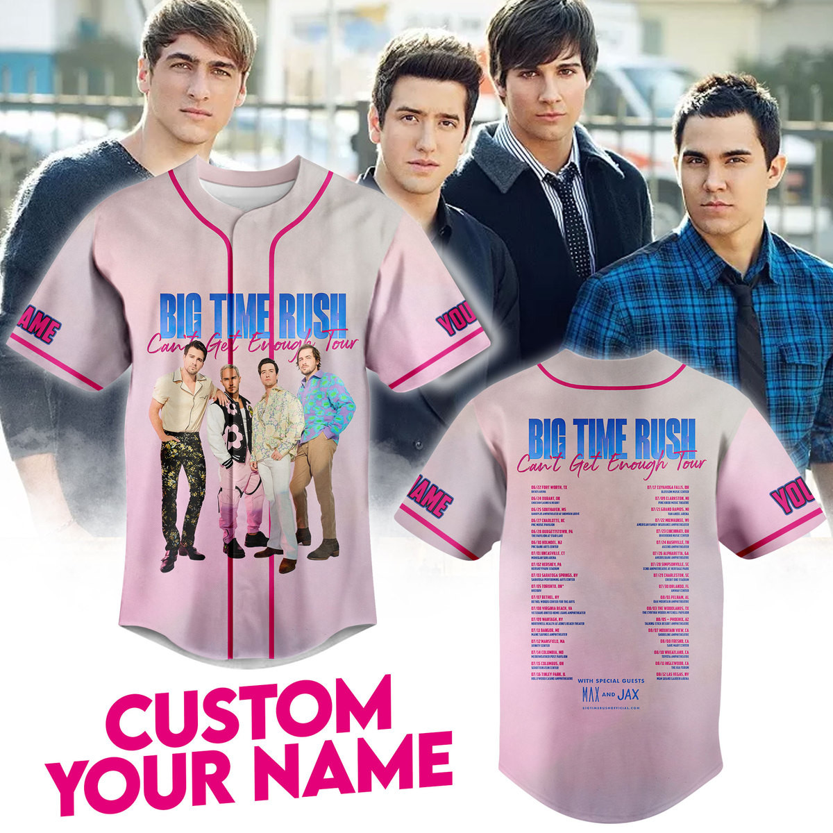 Big Time Rush Baseball Jersey For Fans