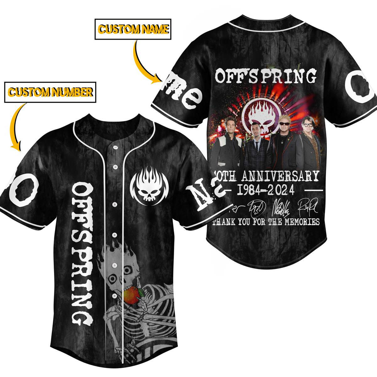 The Offspring Baseball Jersey For Fans
