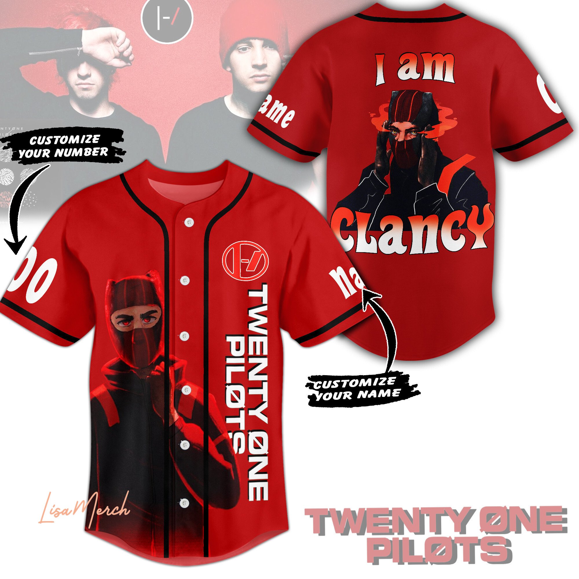 Twenty One Pilots Baseball Jersey For Fans