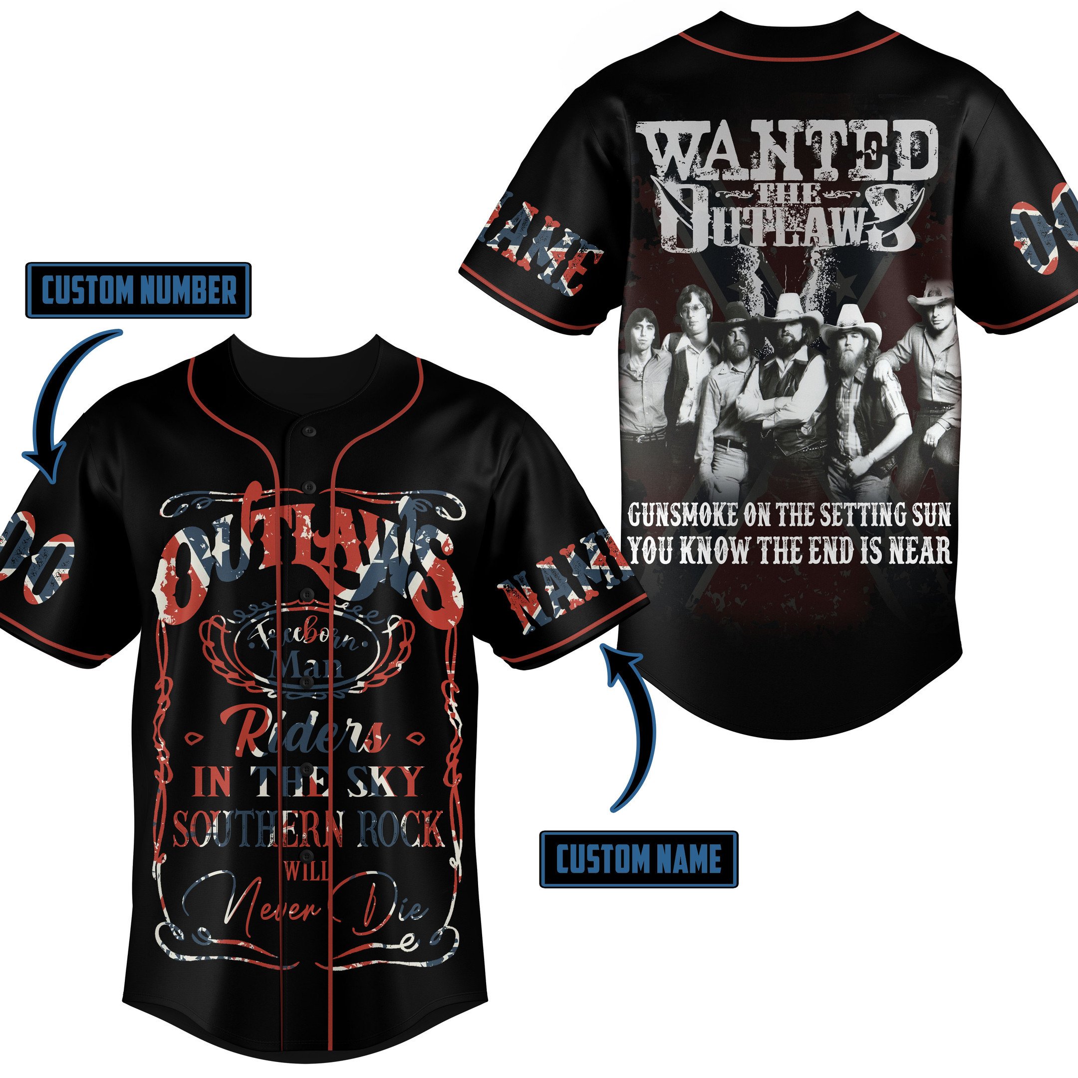 Wanted The Outlaws Baseball Jersey For Fans