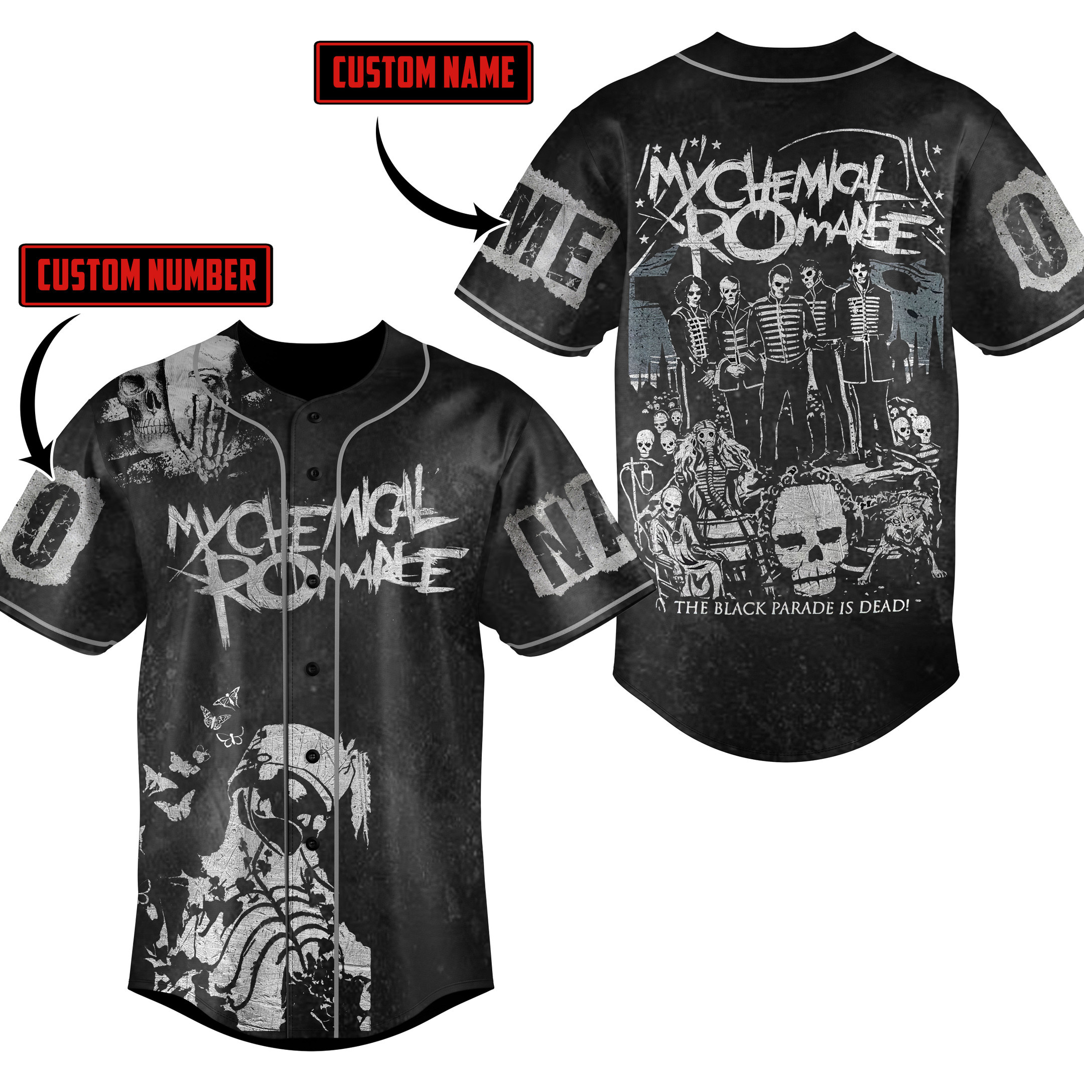 My Chemical Romance Baseball Jersey For Fans