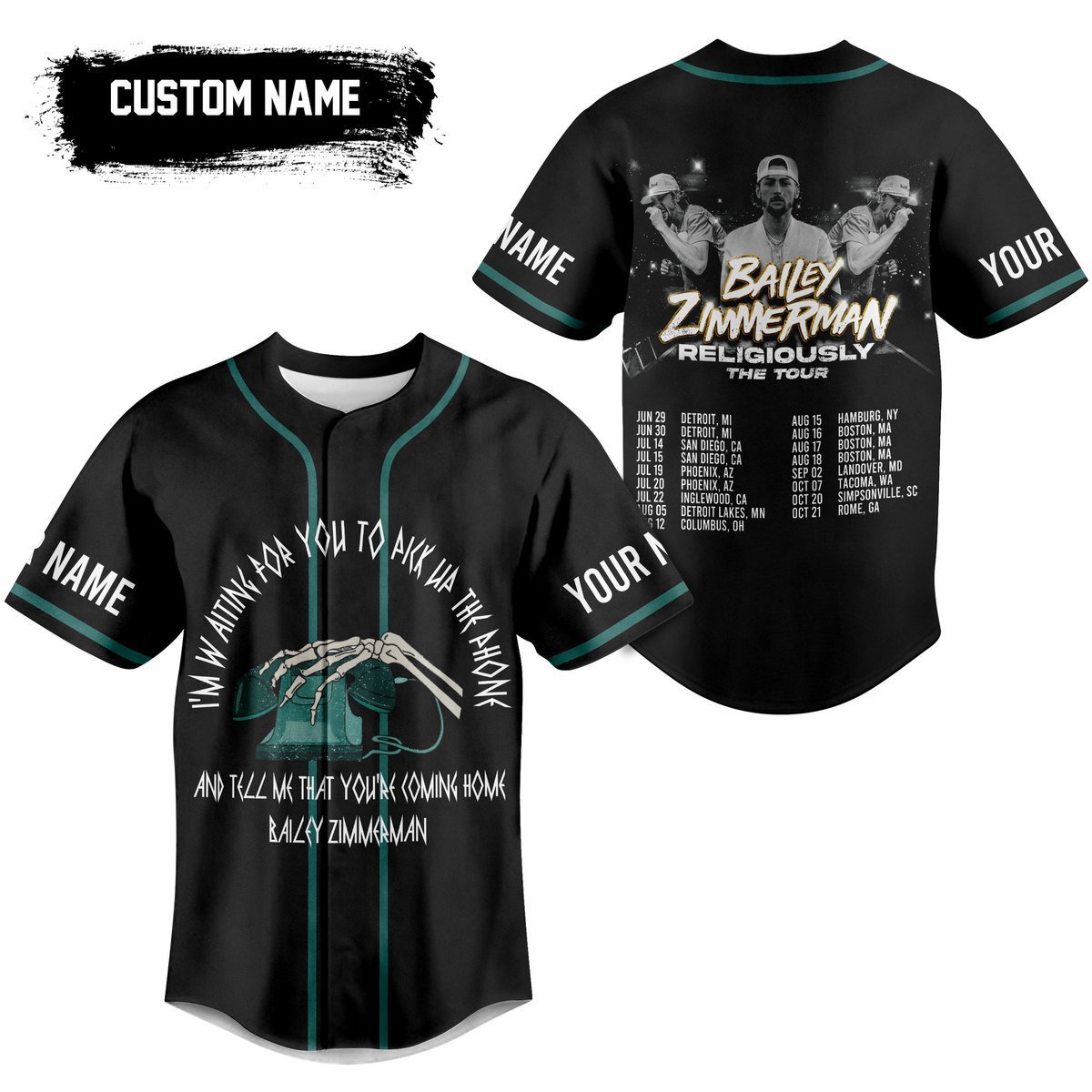 Bailey Zimmerman Baseball Jersey For Fans