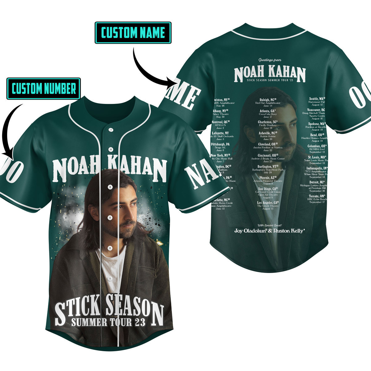 Noah Kahan Baseball Jersey For Fans