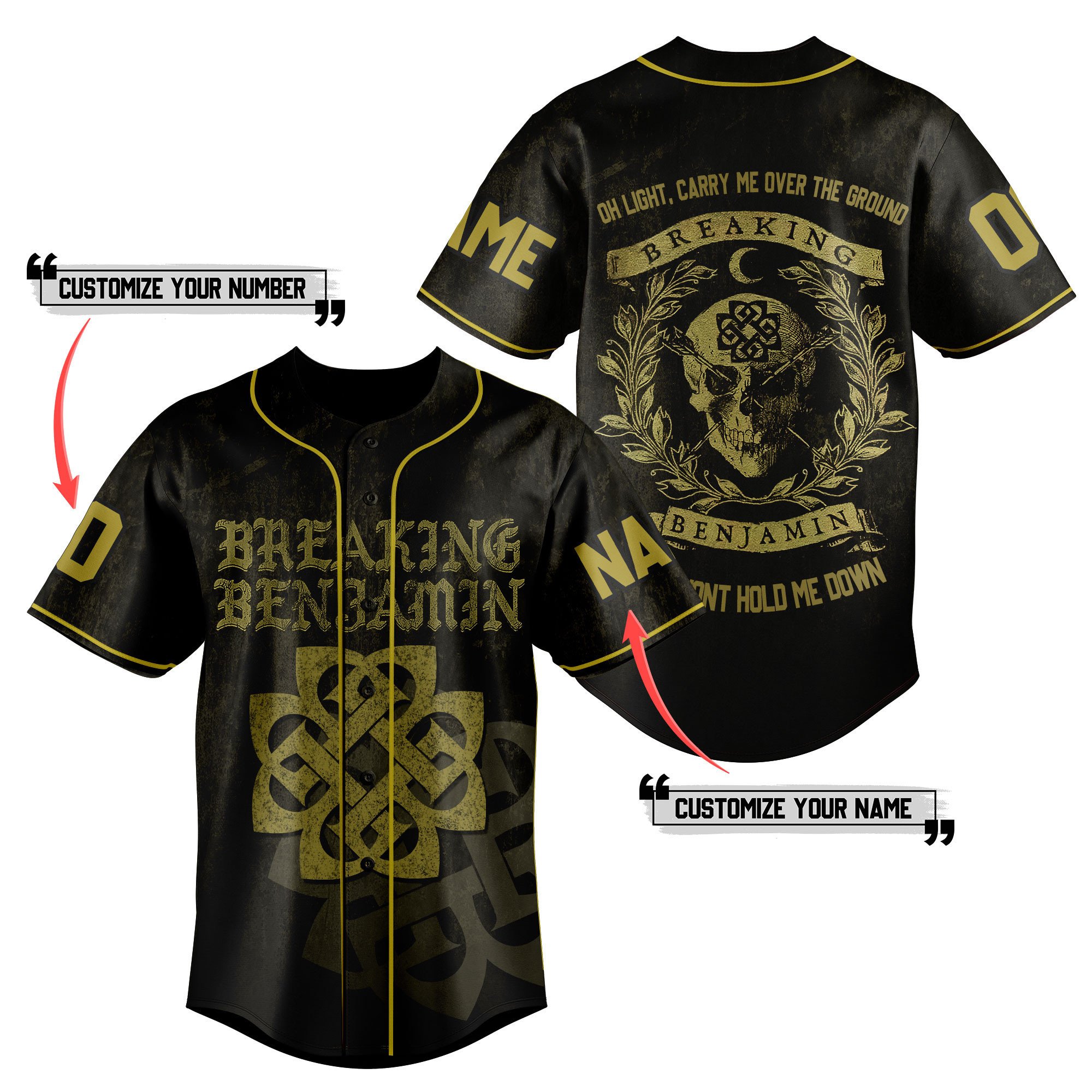 Breaking Benjamin Baseball Jersey For Fans