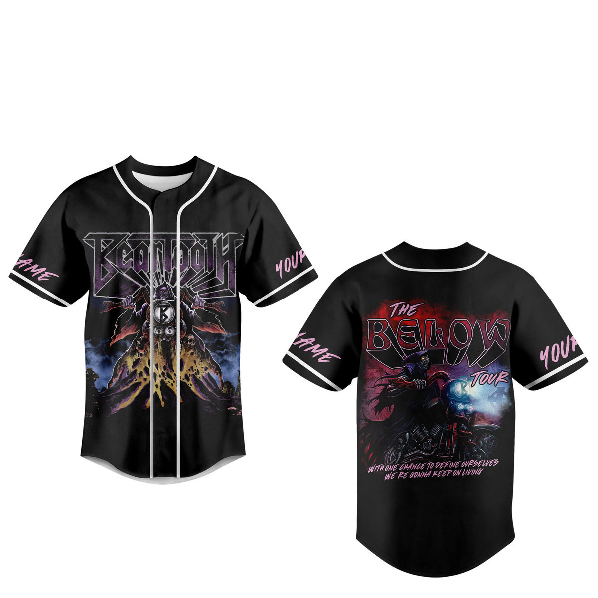 Beartooth The Below Tour Baseball Jersey For Fans
