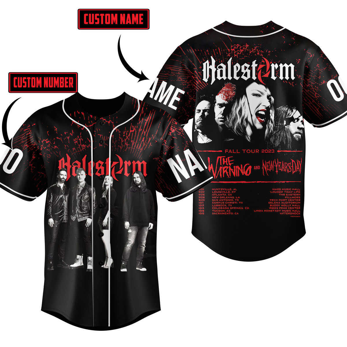 Halestorm Baseball Jersey For Fans