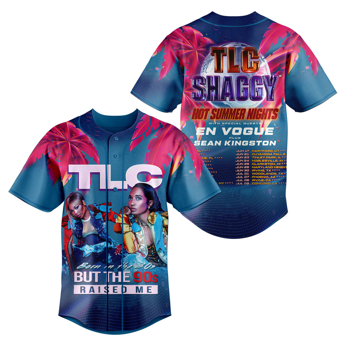 Tlc Shaggy Hot Summer Nights Baseball Jersey For Fans