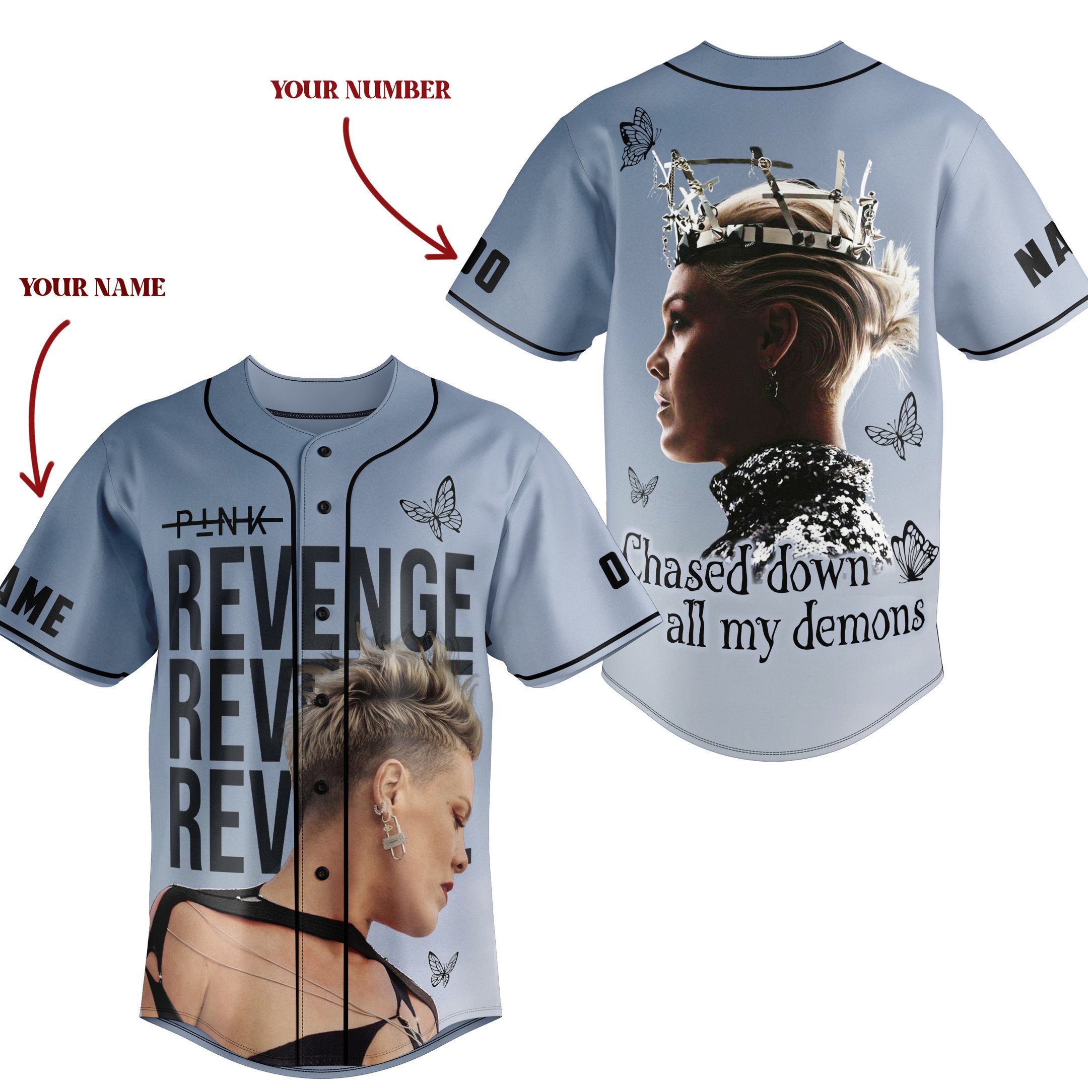 Fkin?Perfect Pink Baseball Jersey For Fans