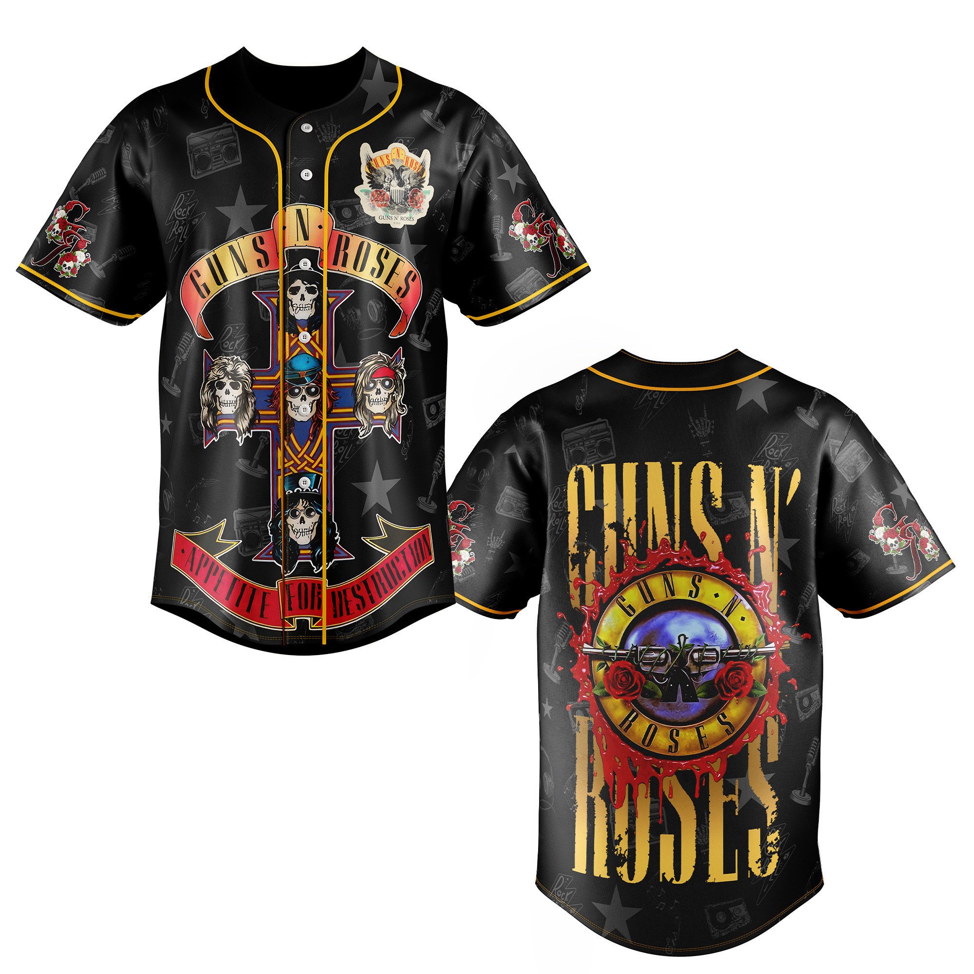 Guns N?Roses Baseball Jersey For Fans