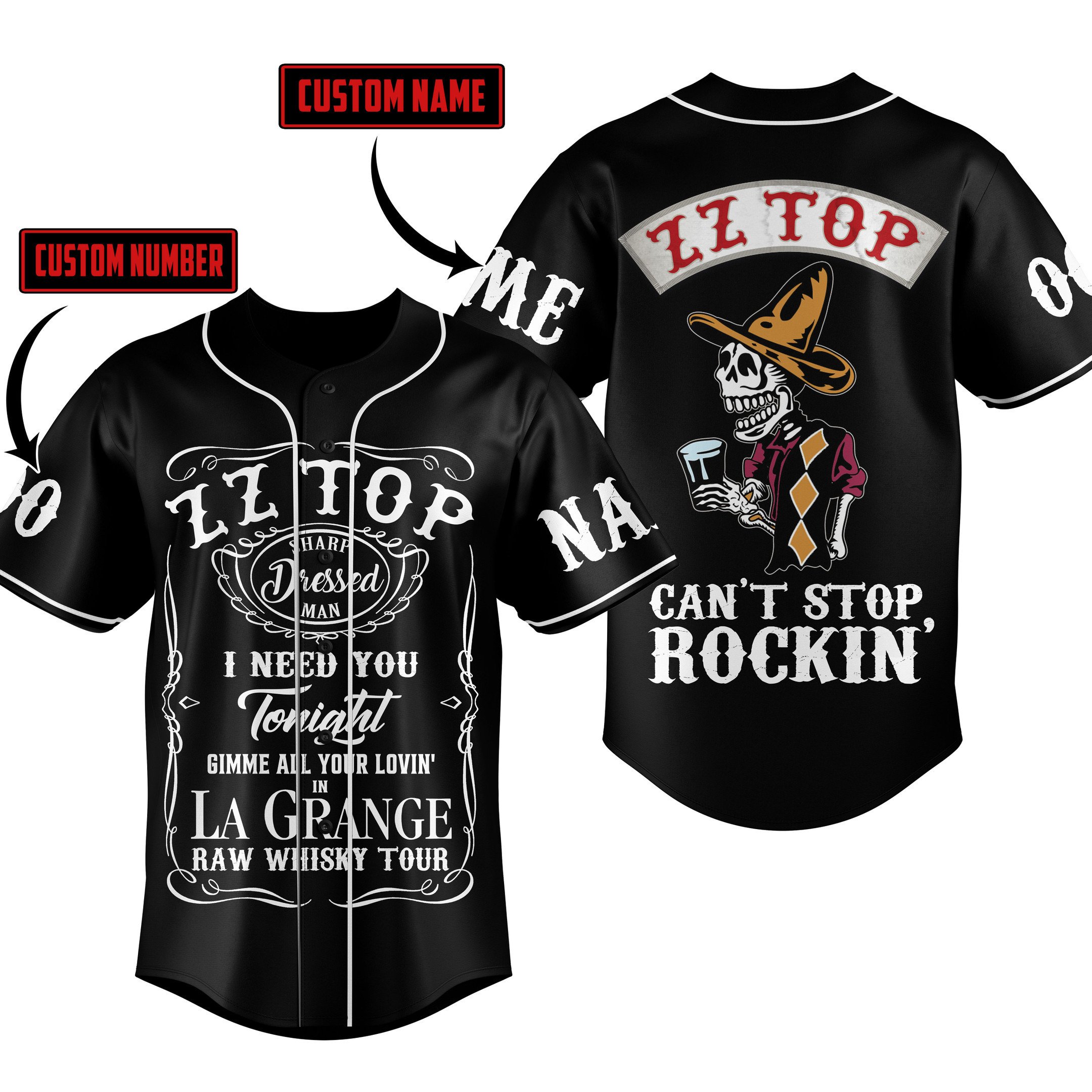 Zz Top Baseball Jersey For Fans