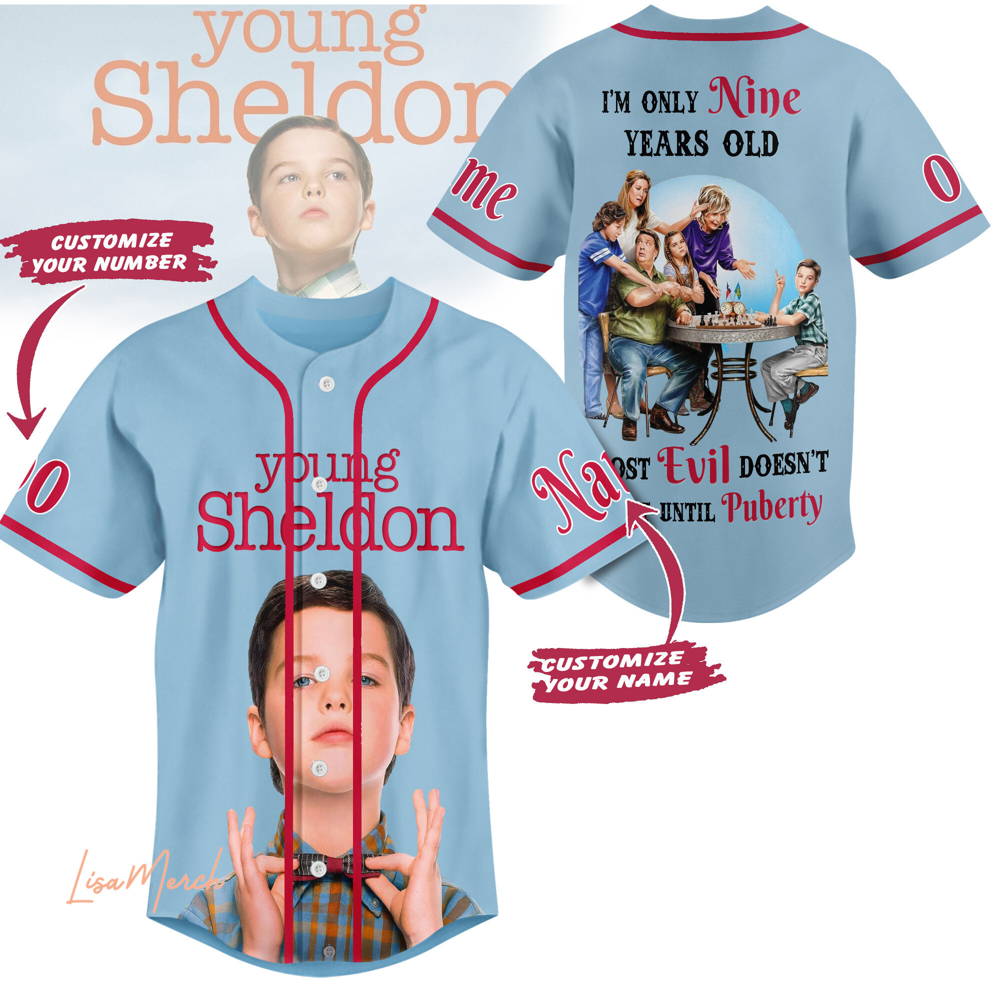 Young Sheldon Baseball Jersey For Fans