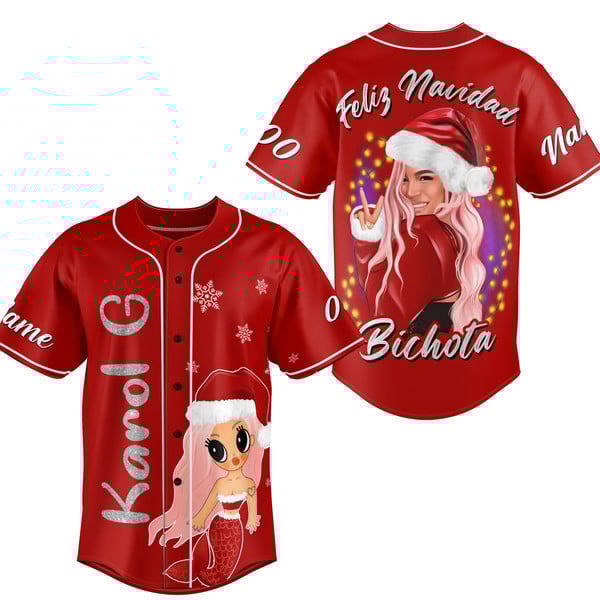 Feliz Navidad Bichota Karol G Baseball Jersey For Fans