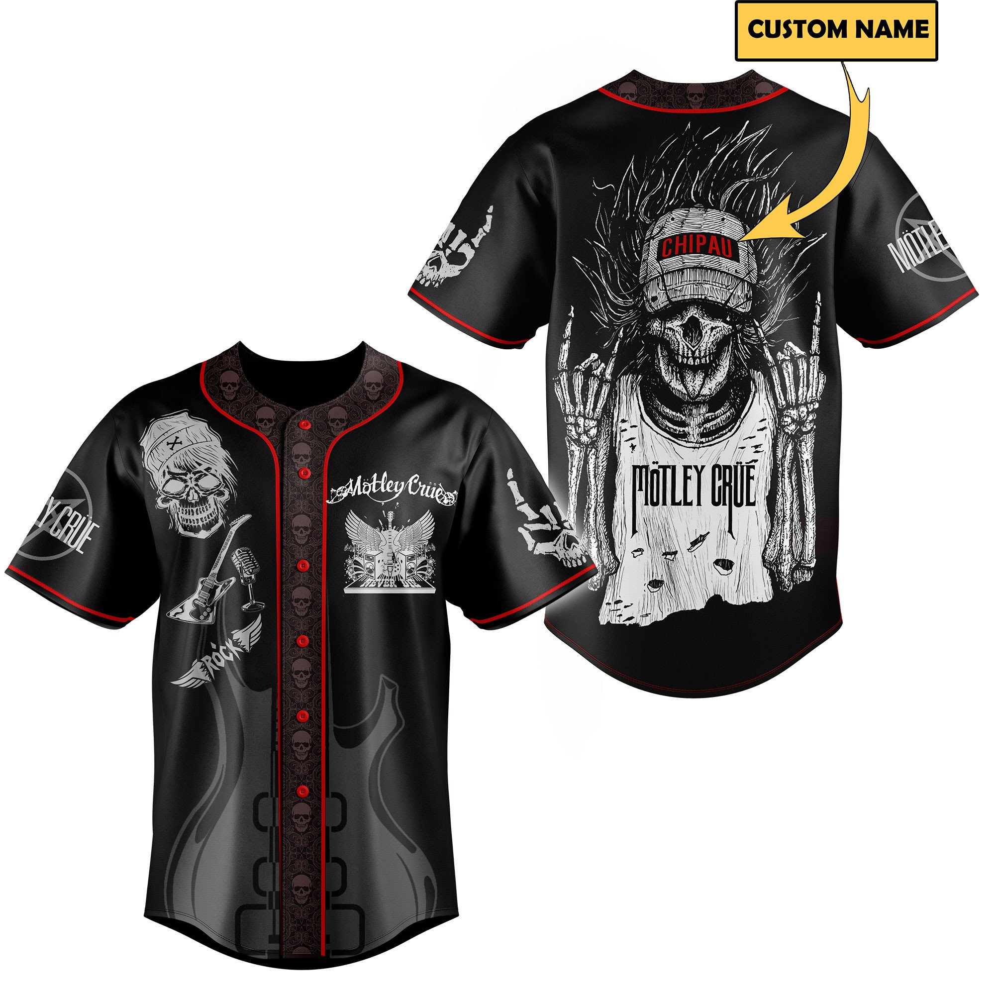Motley Crue Baseball Jersey For Fans