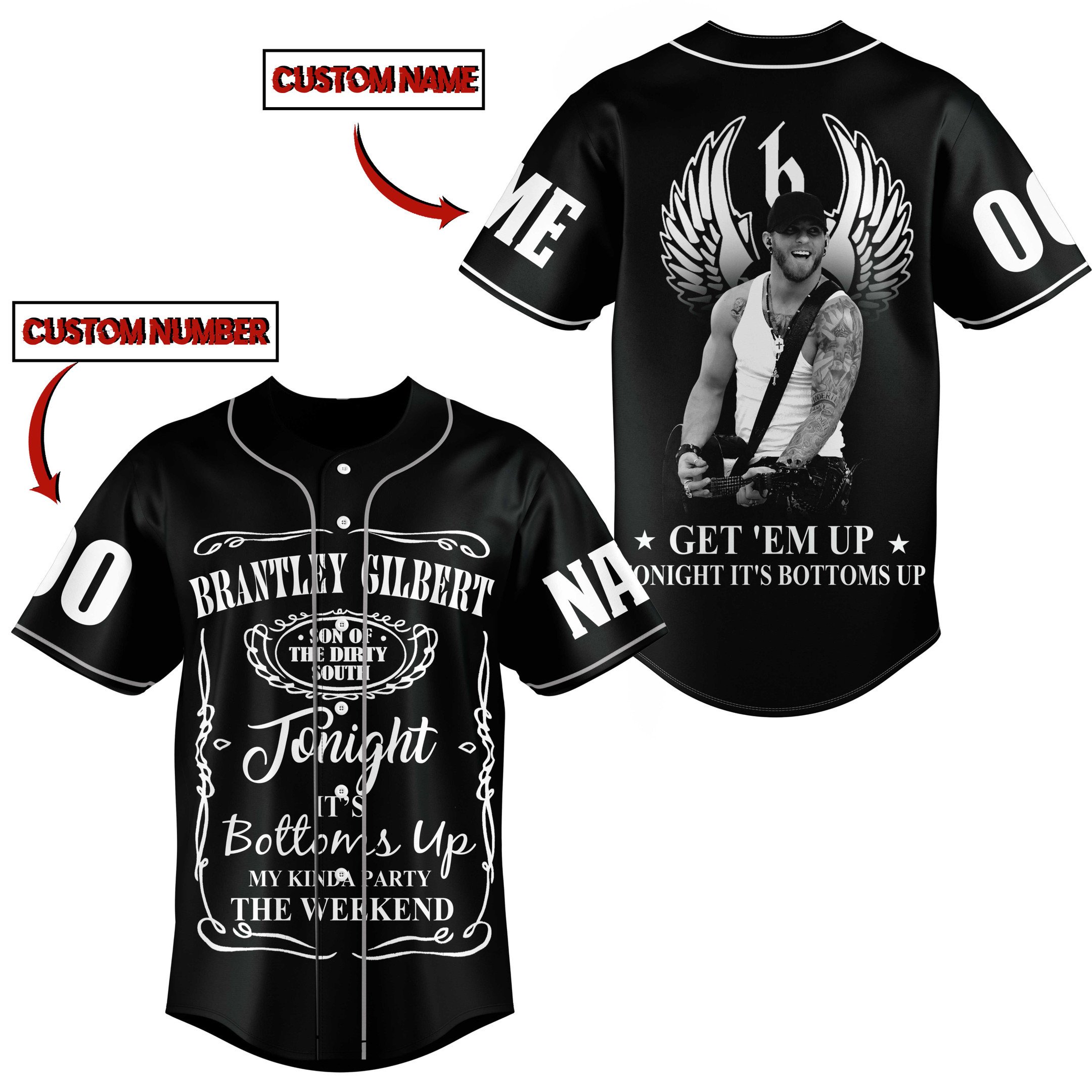 Brantley Gilbert Baseball Jersey For Fans