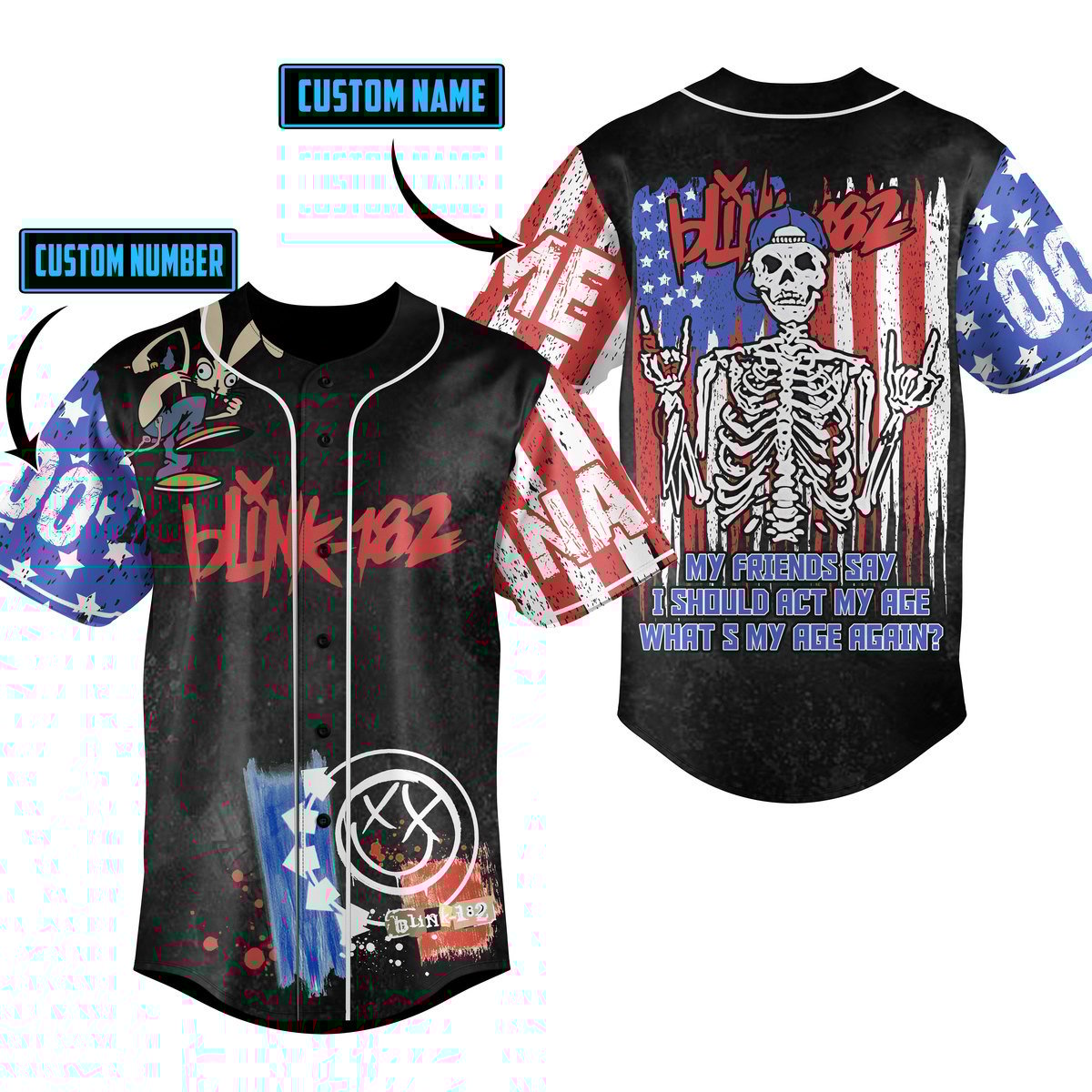 Blink 182Baseball Jersey For Fans