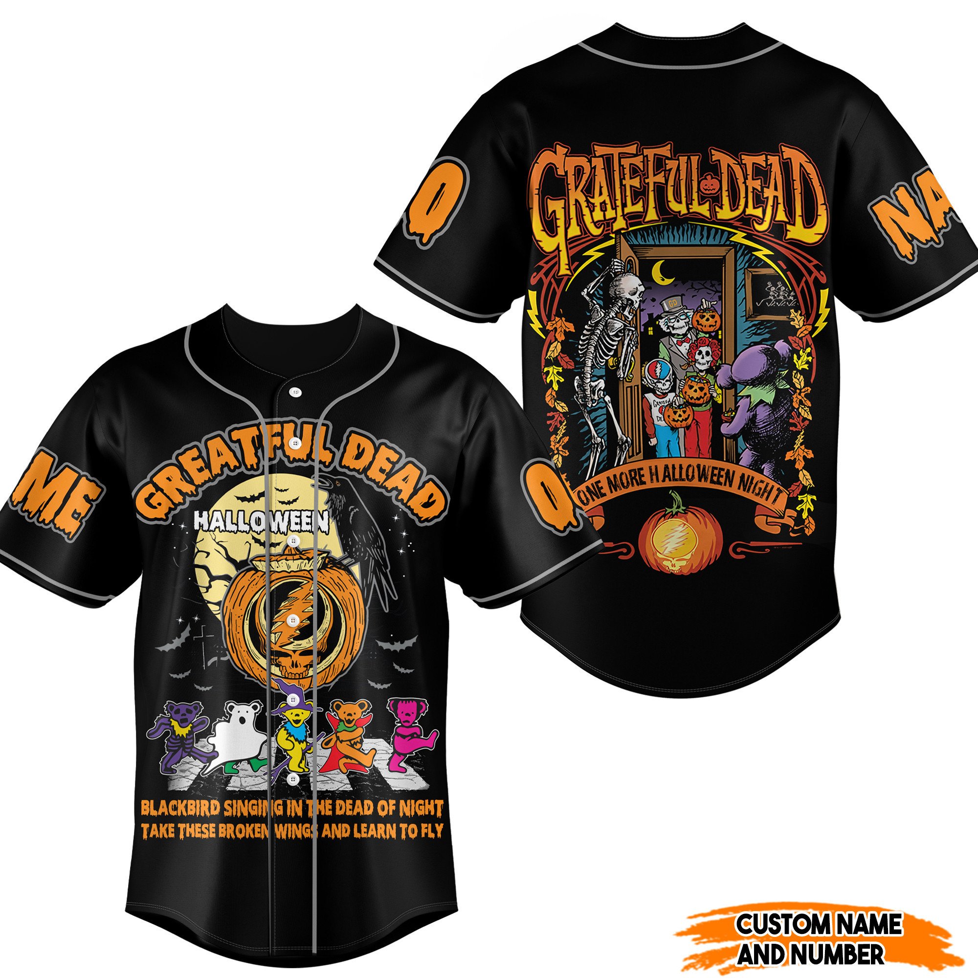 Grateful Dead Halloween Baseball Jersey For Fans