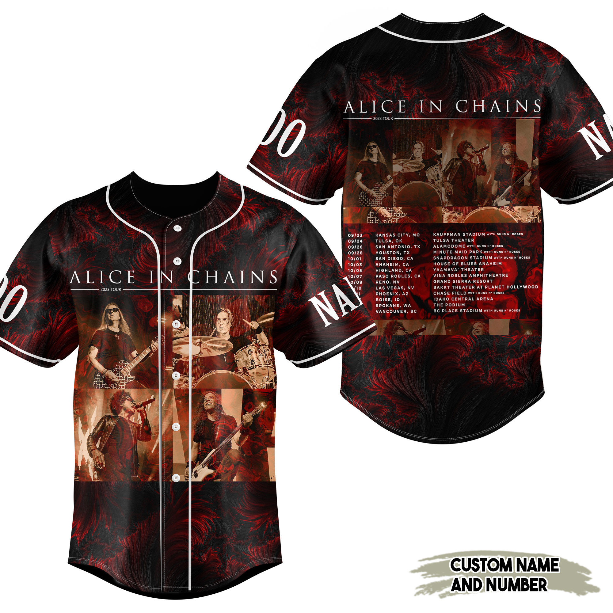 Alice In Chains Baseball Jersey For Fans