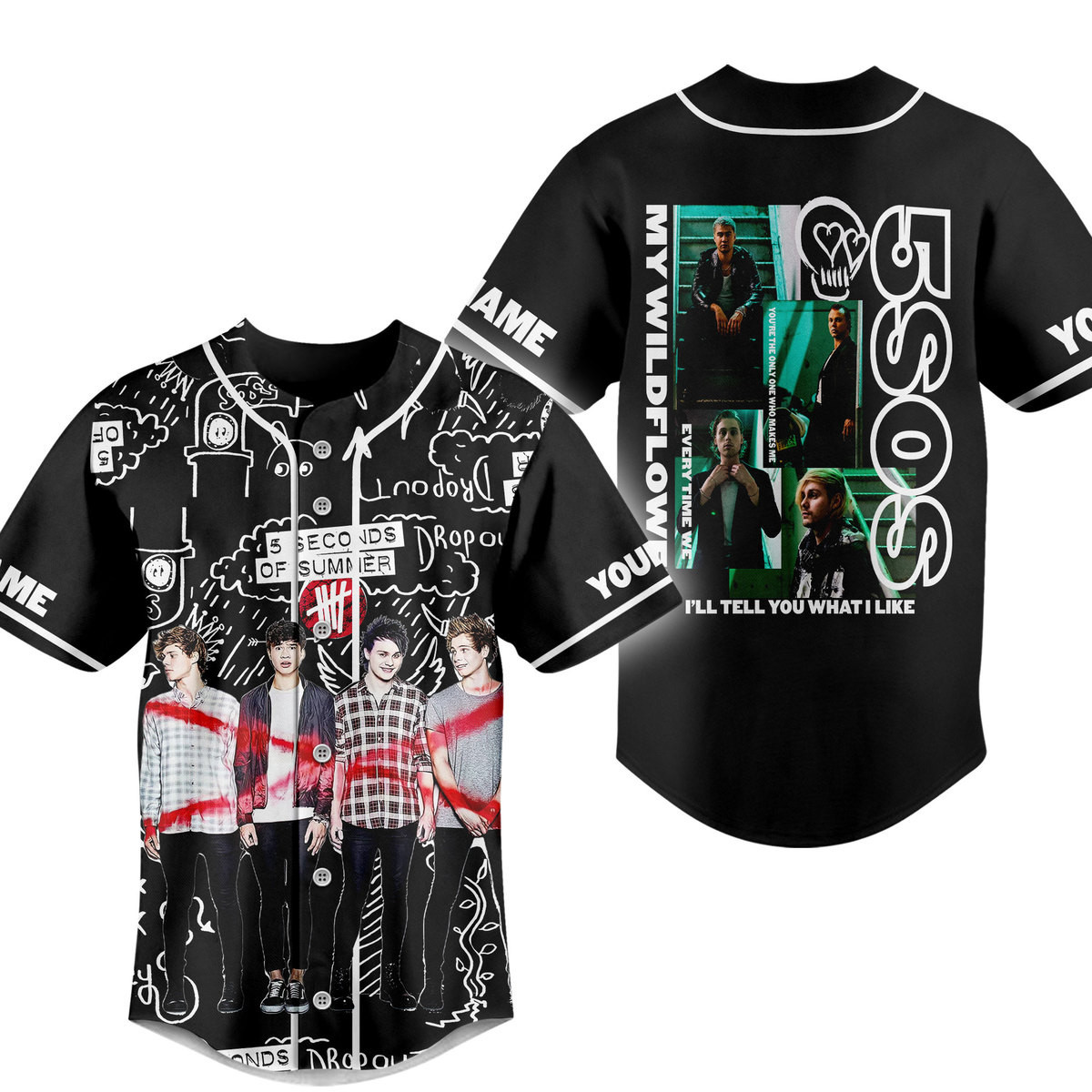 5 Seconds Of Summer Baseball Jersey For Fans