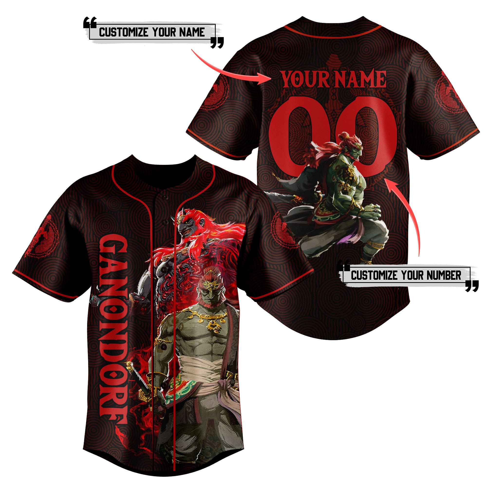 Ganondorf Baseball Jersey For Fans
