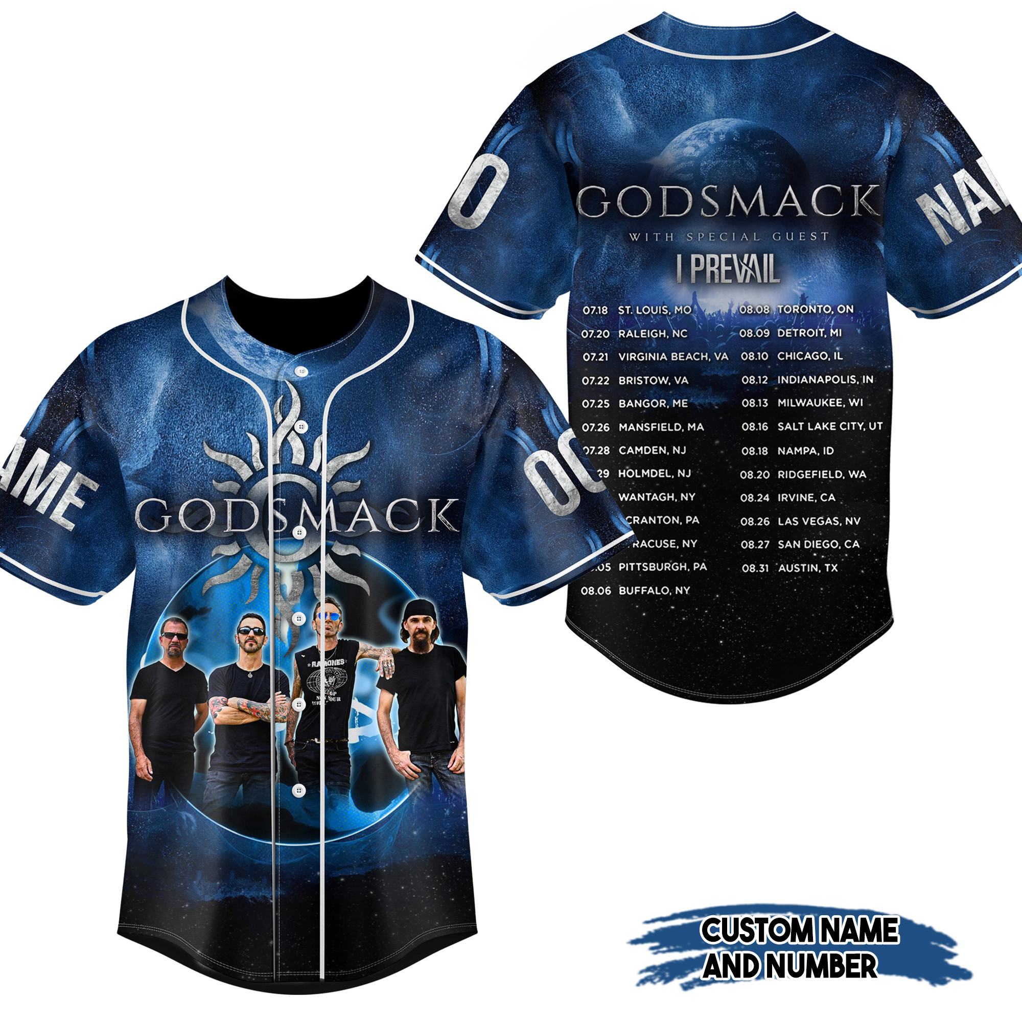 Godsmack Baseball Jersey For Fans