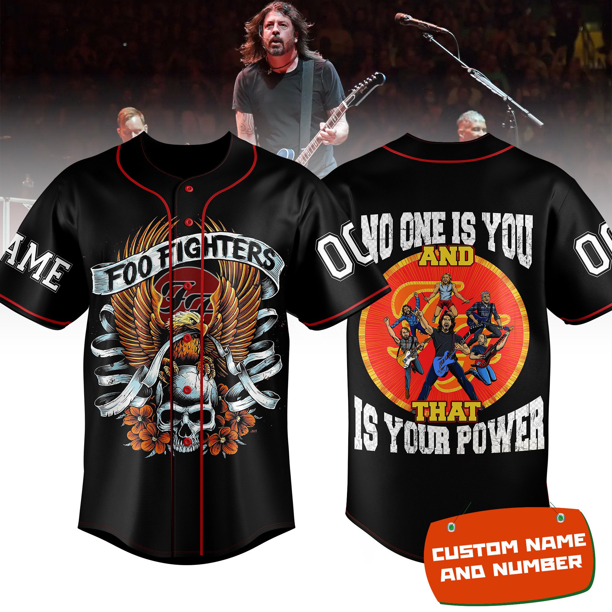 Foo Fighters Baseball Jersey For Fans