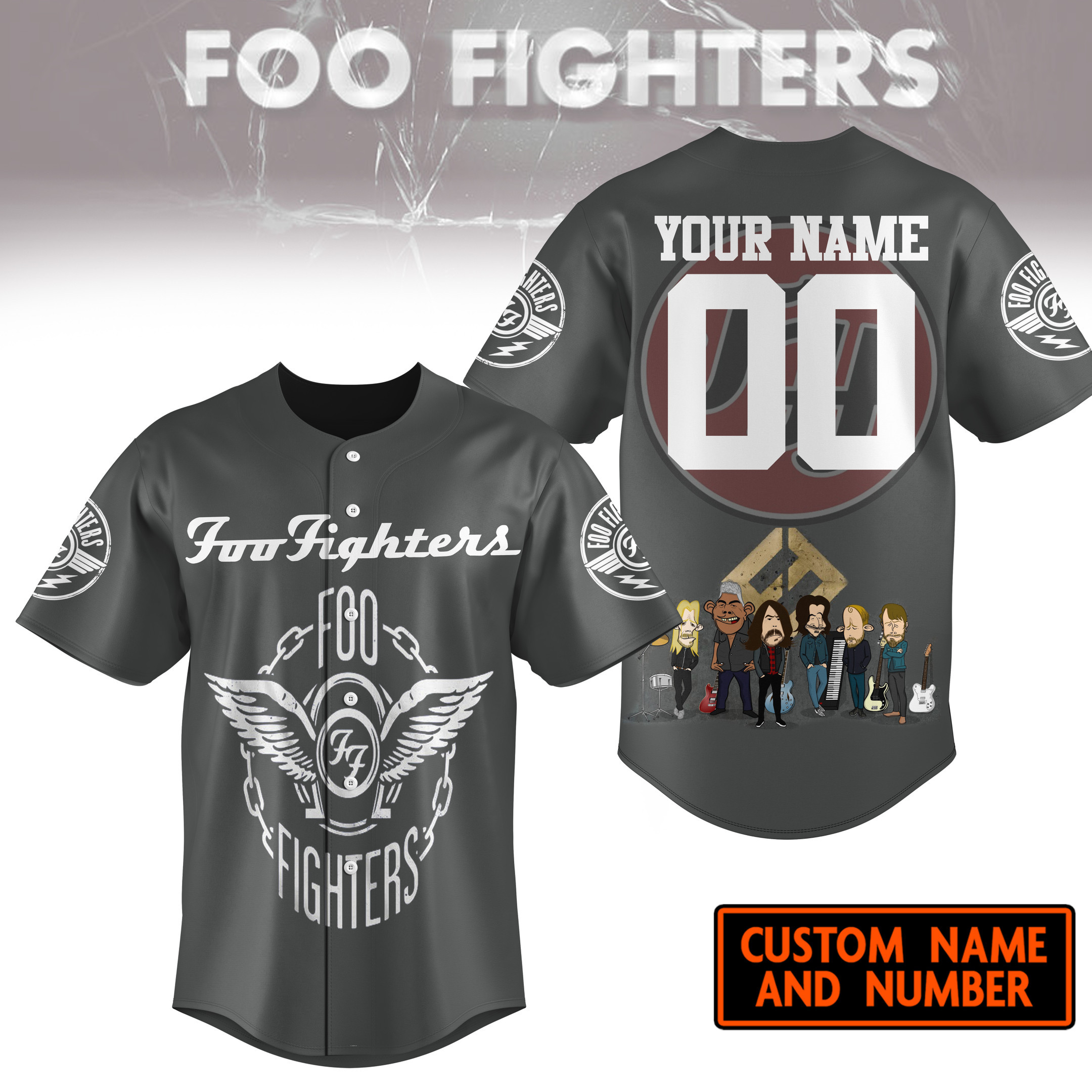 Foo Fighters Baseball Jersey For Fans