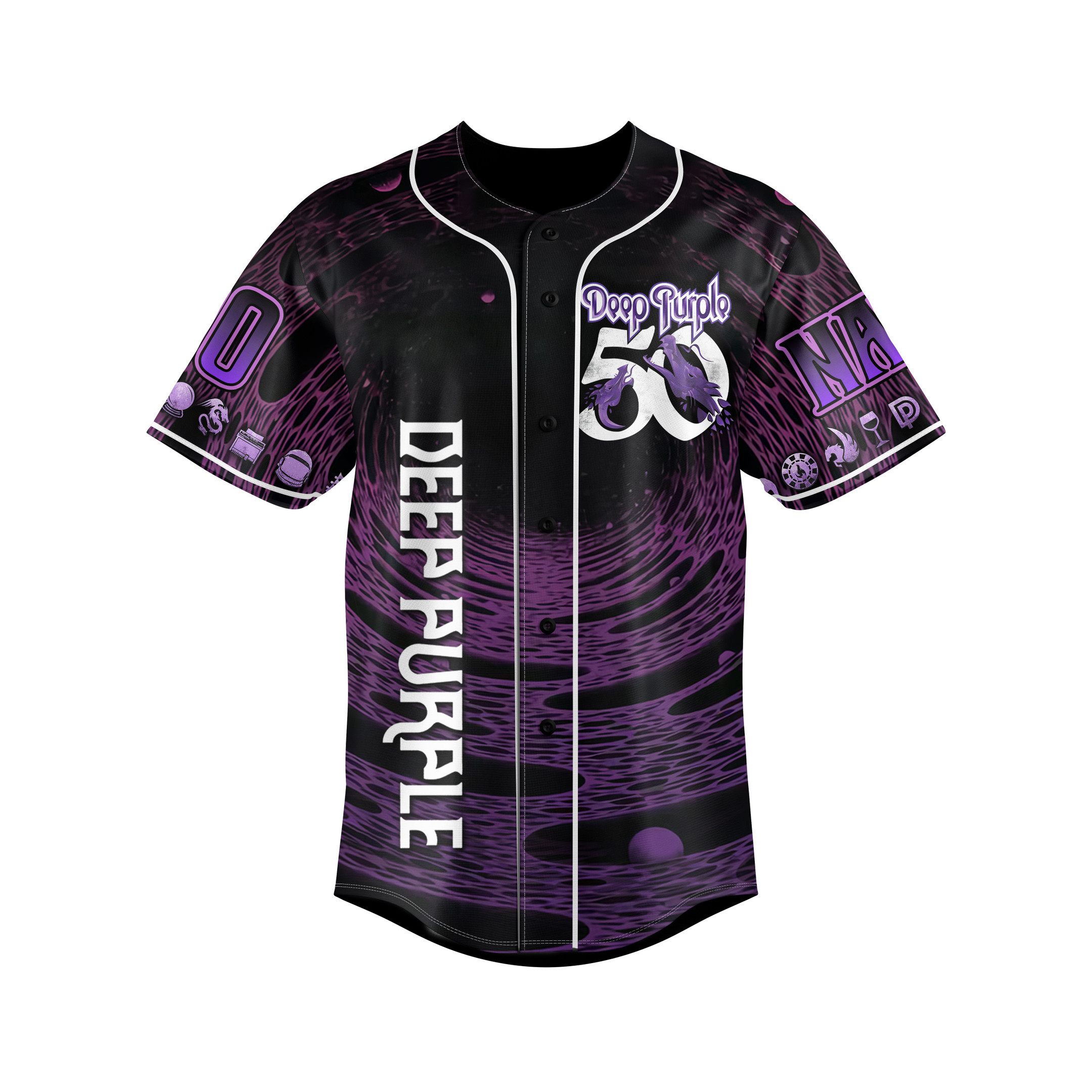 Deep Purple Baseball Jersey For Fans