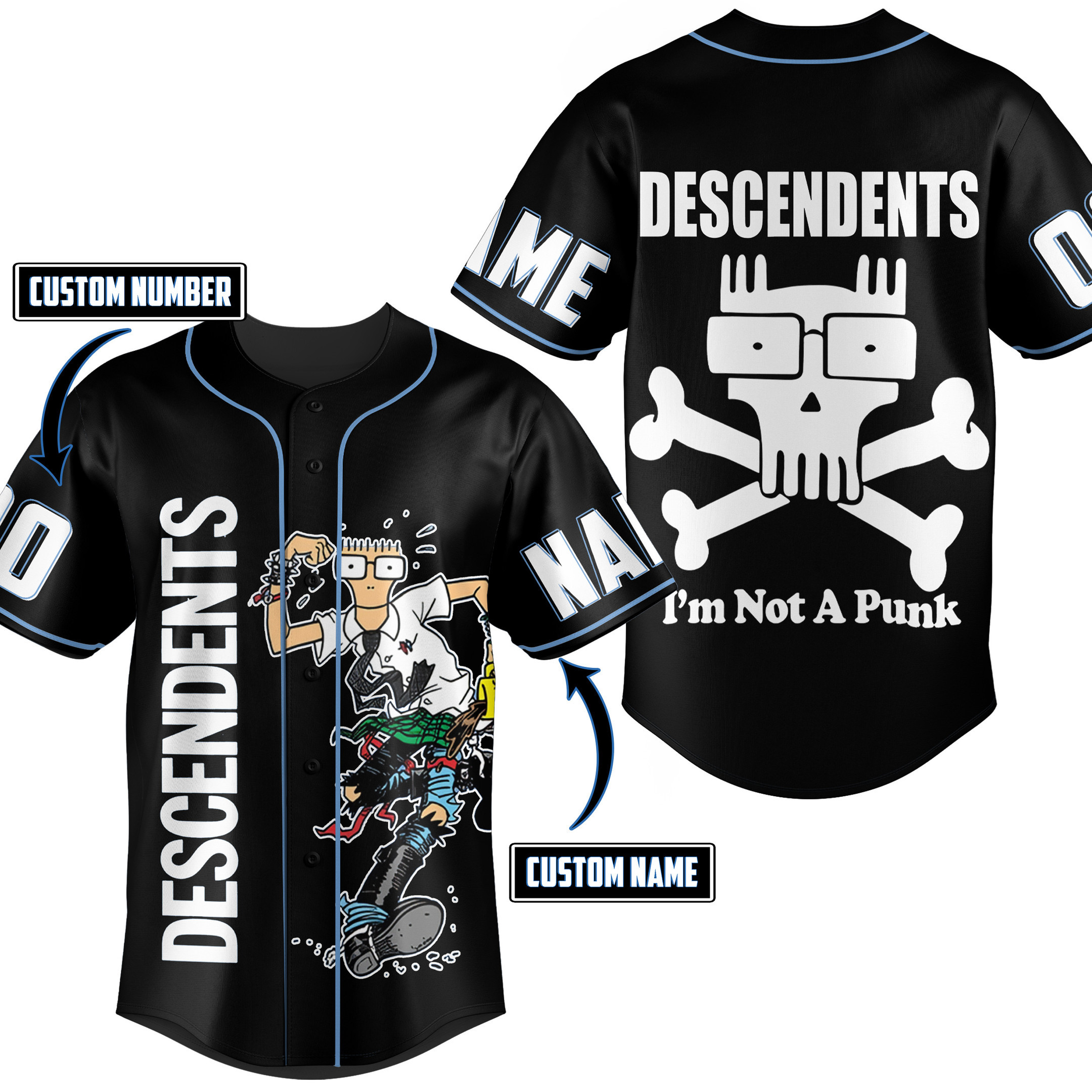 Descendents Baseball Jersey For Fans