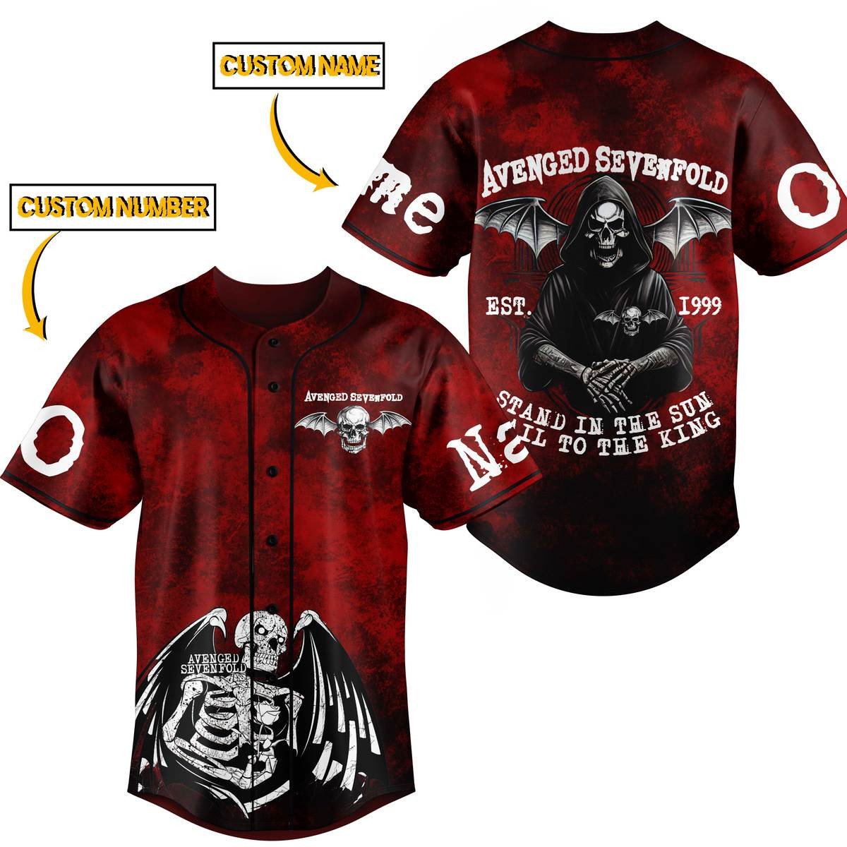 Avenged Sevenfold Baseball Jersey For Fans