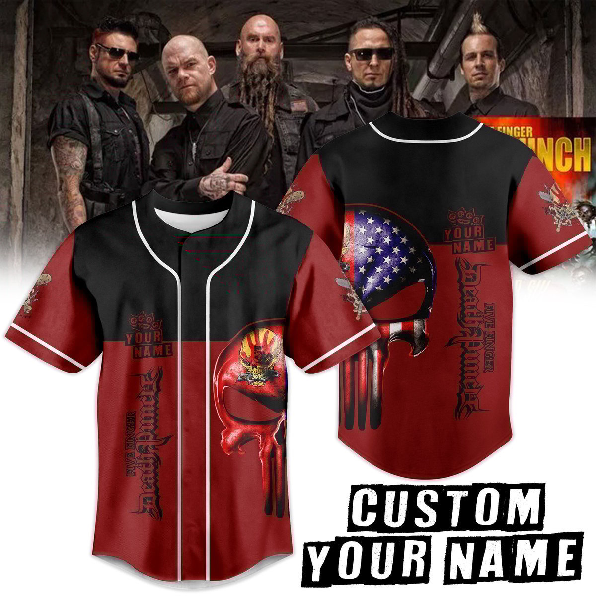 Five Finger Death Punch Baseball Jersey For Fans