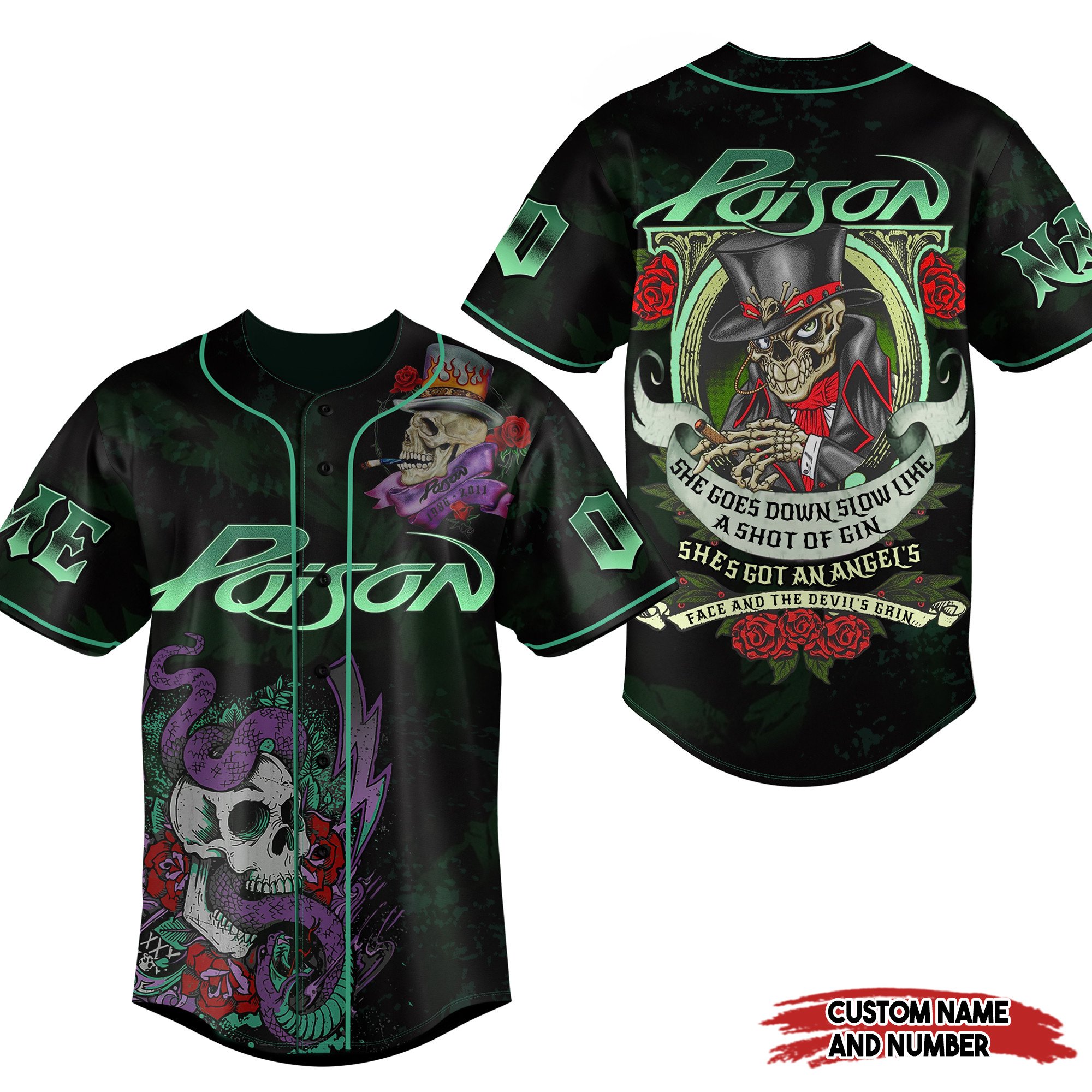 Love On The Rocks Poison Baseball Jersey For Fans