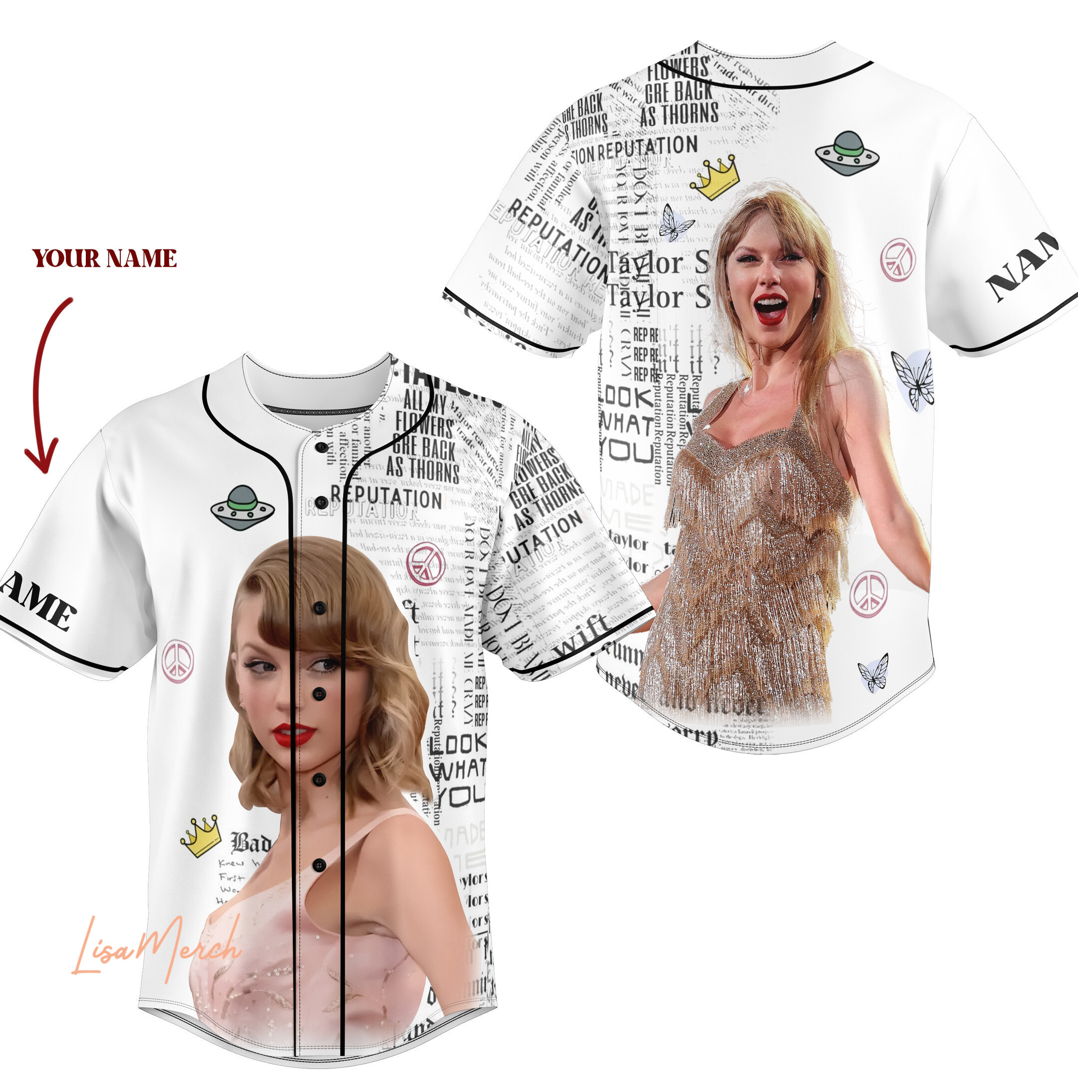 Taylor Swift Baseball Jersey For Fans