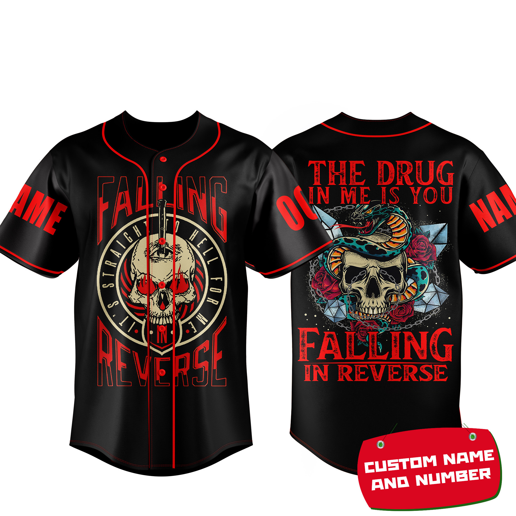 Falling In Reverse Baseball Jersey For Fans