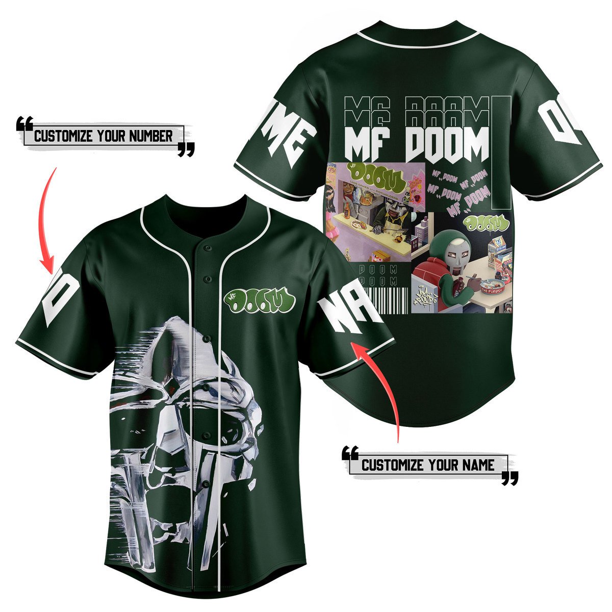Mf Doom Baseball Jersey For Fans