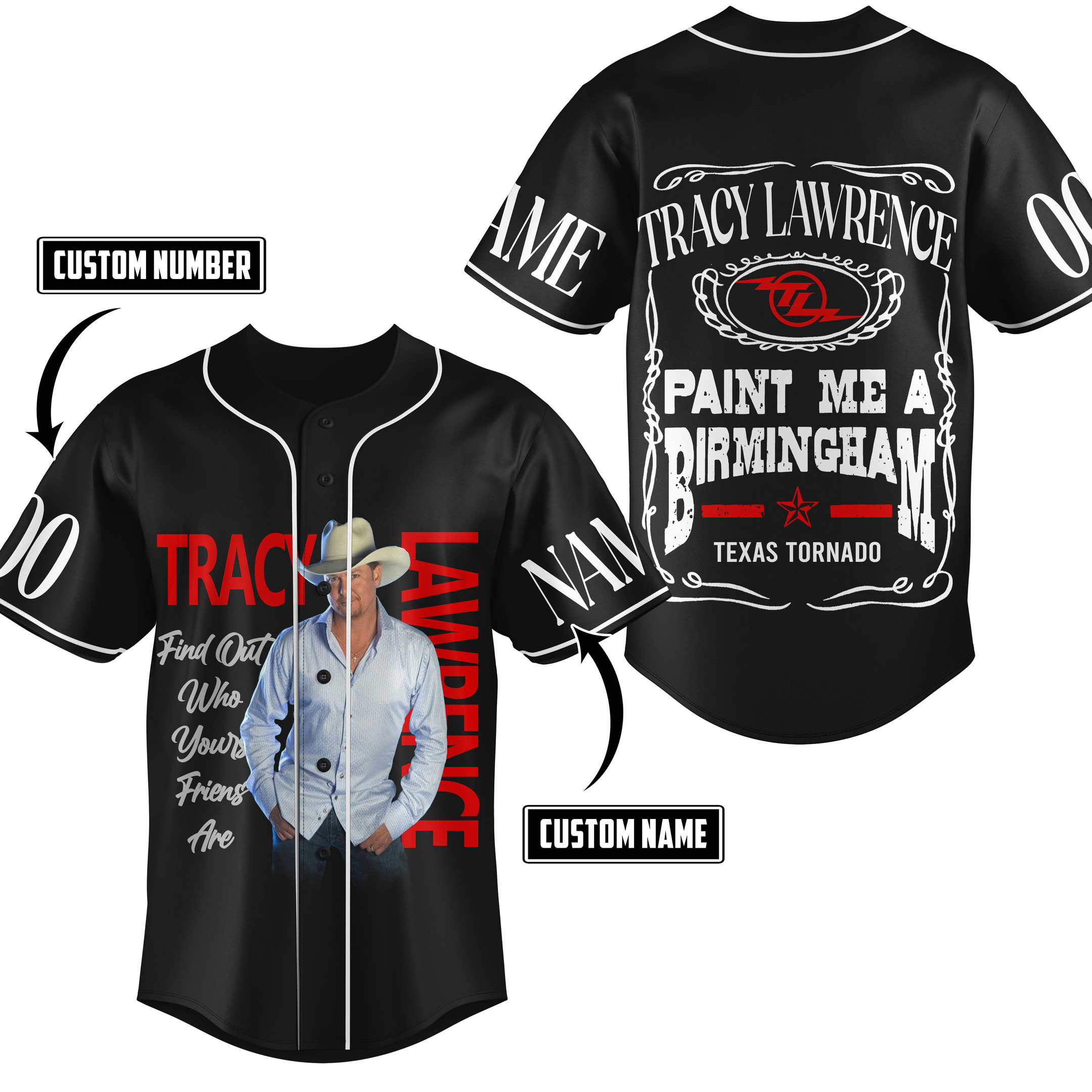 Tracy Lawrence Baseball Jersey For Fans