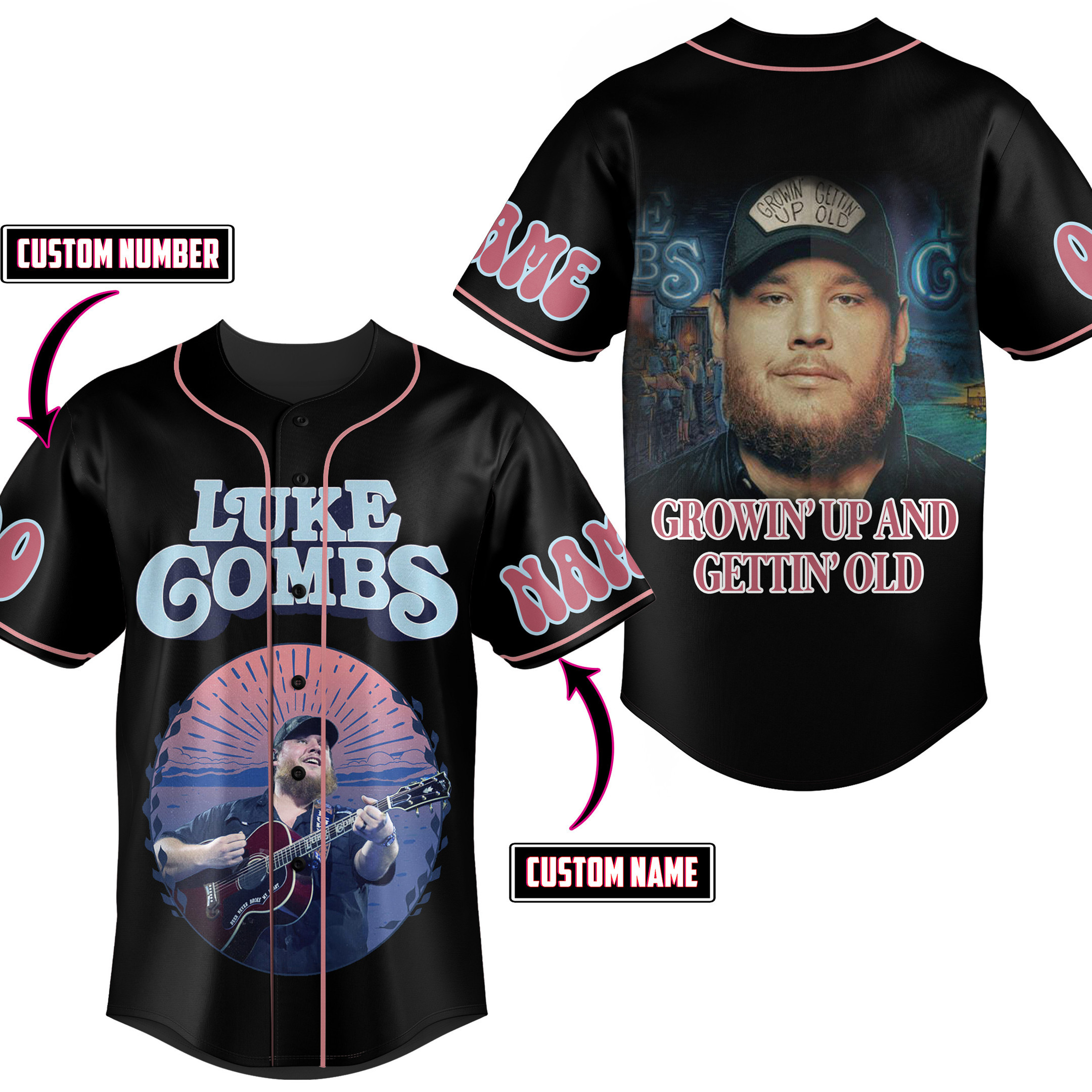 Luke Combs Baseball Jersey For Fans