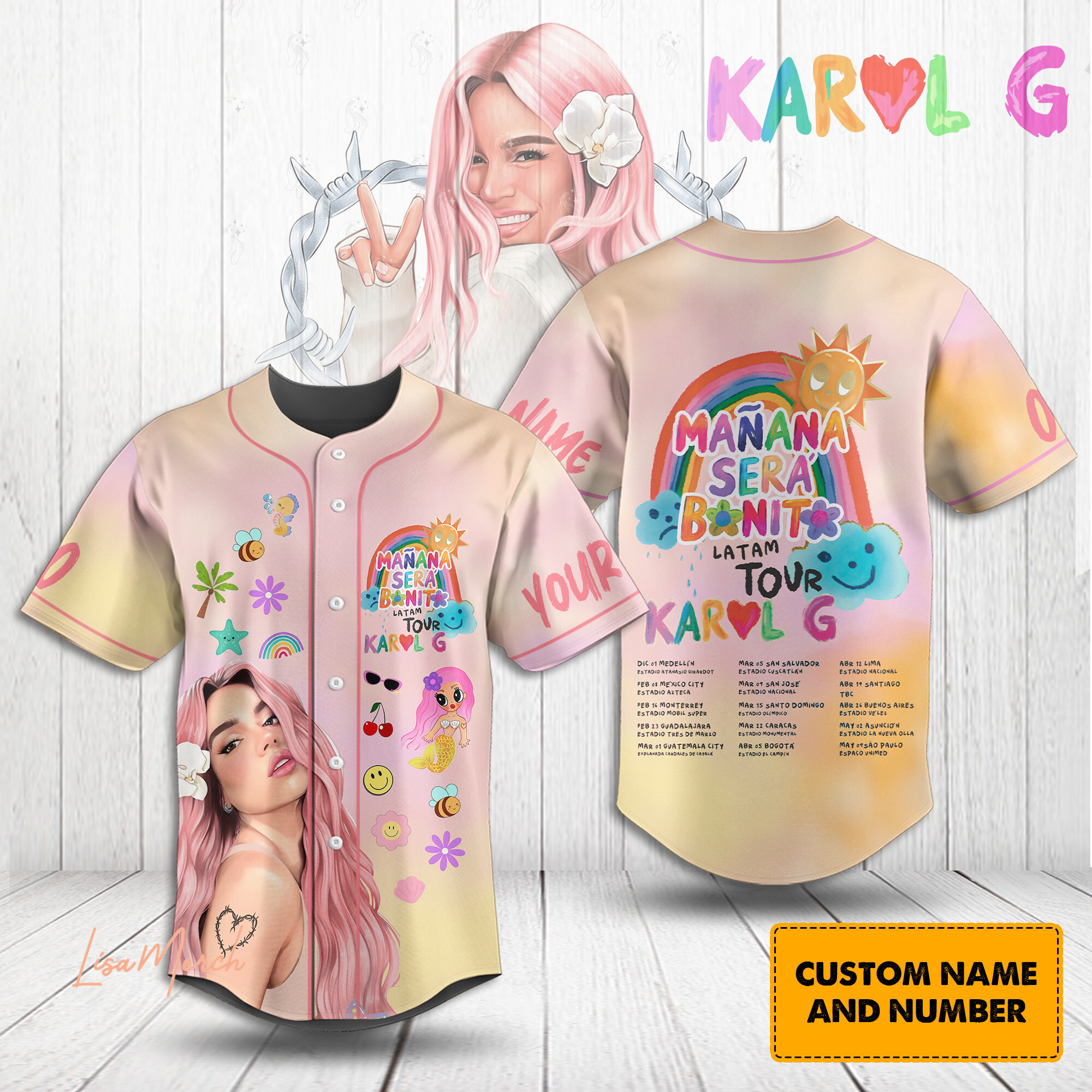 Karol G Baseball Jersey For Fans