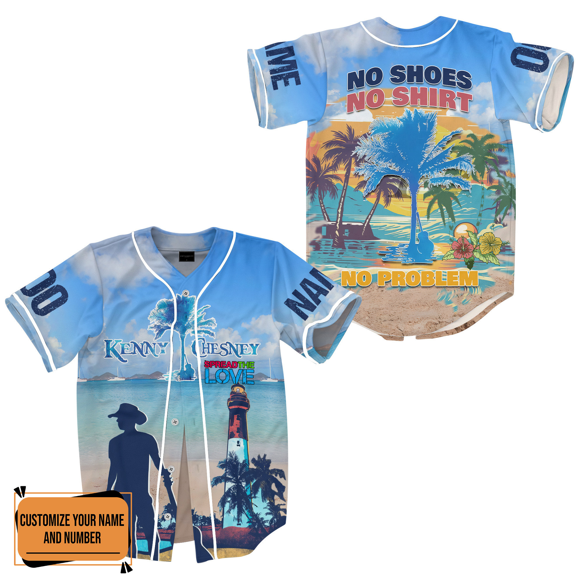 Kenny Chesney Baseball Jersey For Fans