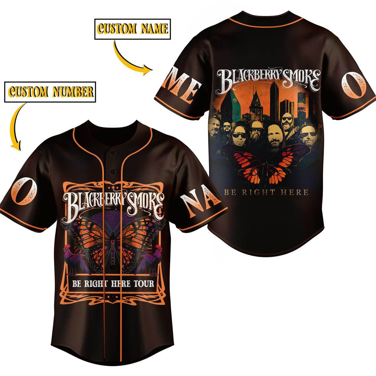 Blackberry Smoke Baseball Jersey For Fans