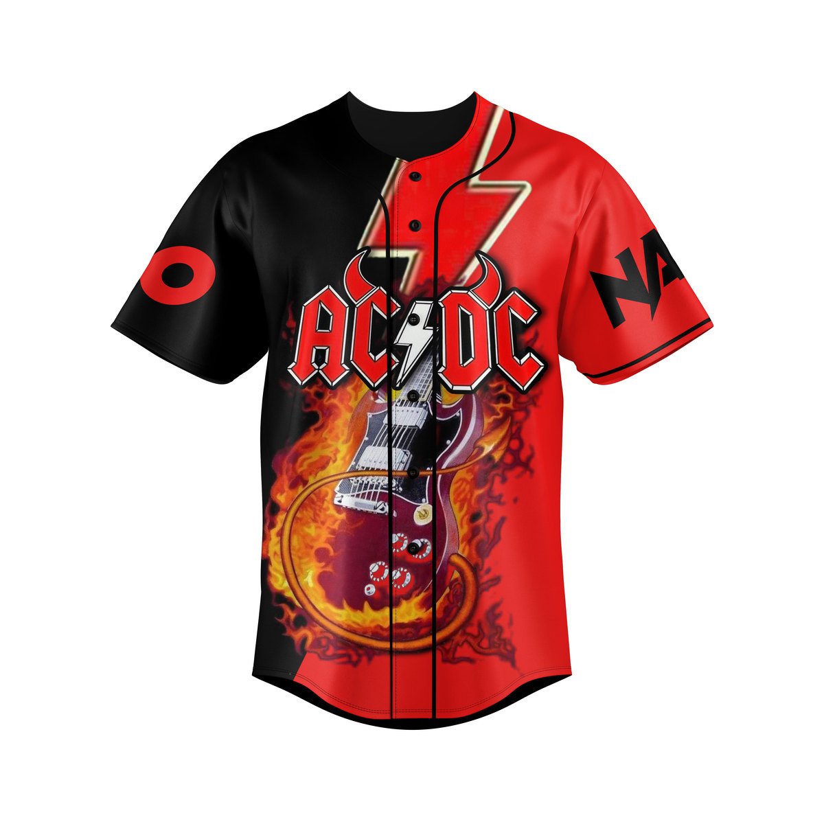 Hells Bells Ac/Dc Baseball Jersey For Fans