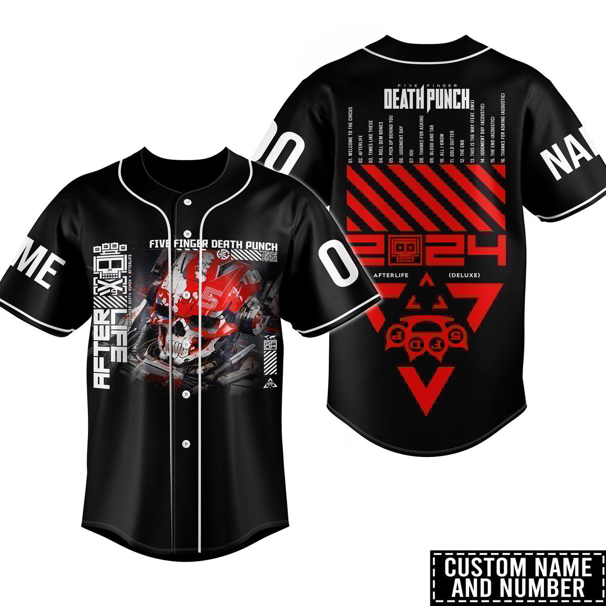 Five Finger Death Punch Baseball Jersey For Fans