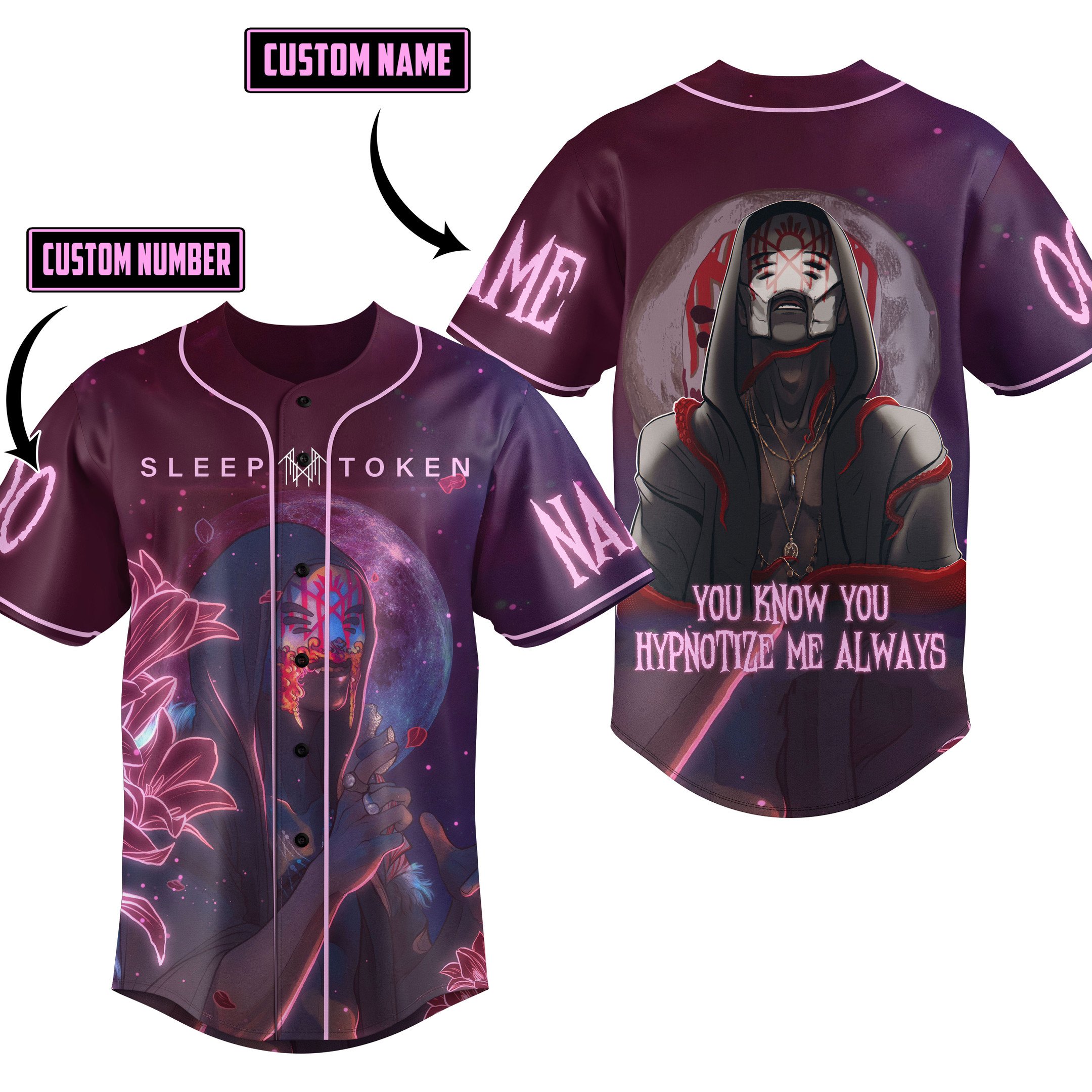 Sleep Token Baseball Jersey For Fans