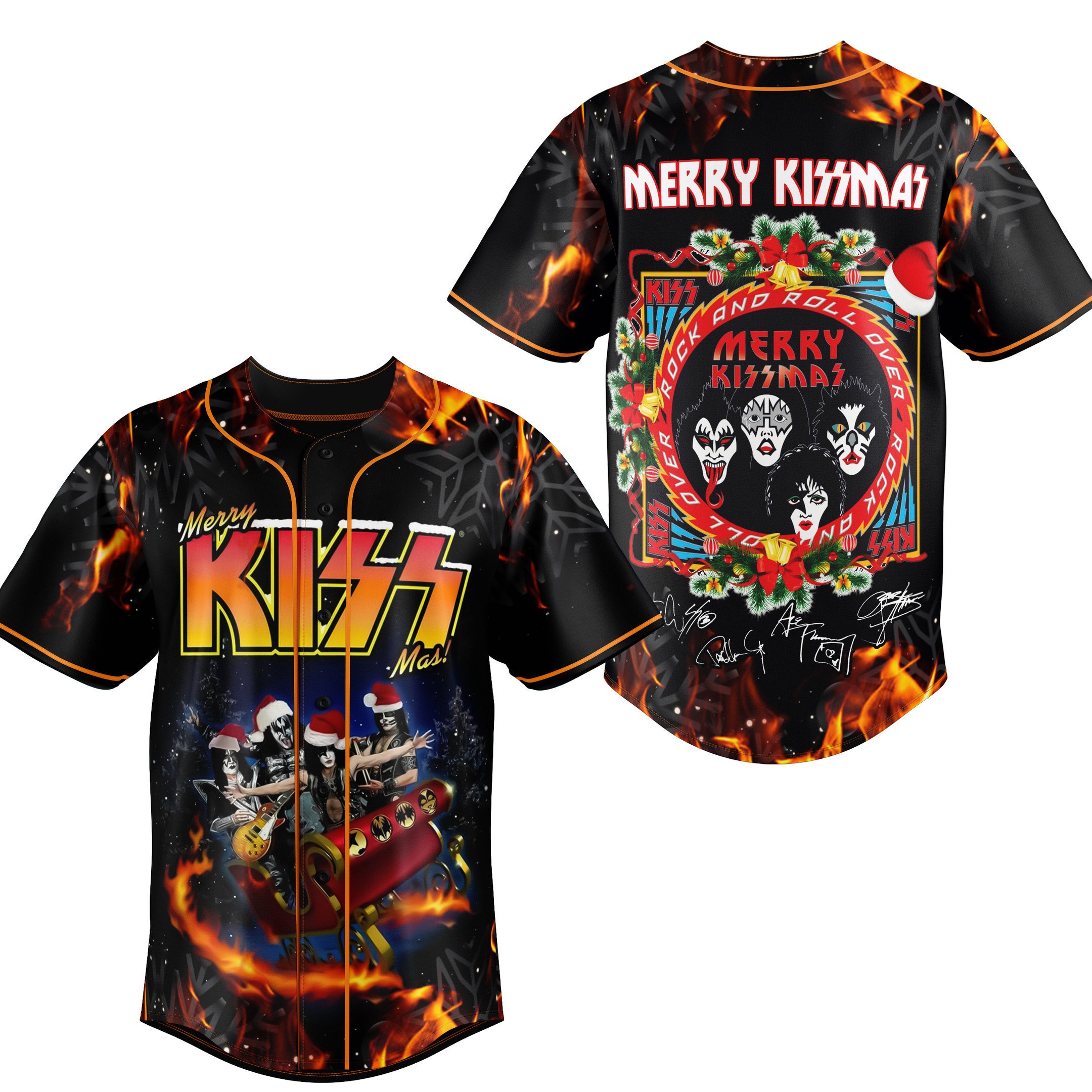 Merry Kissmas Rock Baseball Jersey For Fans