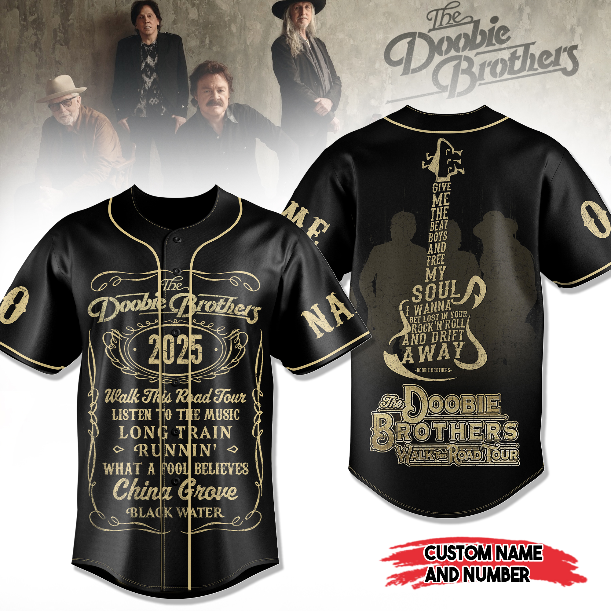 The Doobie Brothers Music Personalized Baseball Jersey For Fans